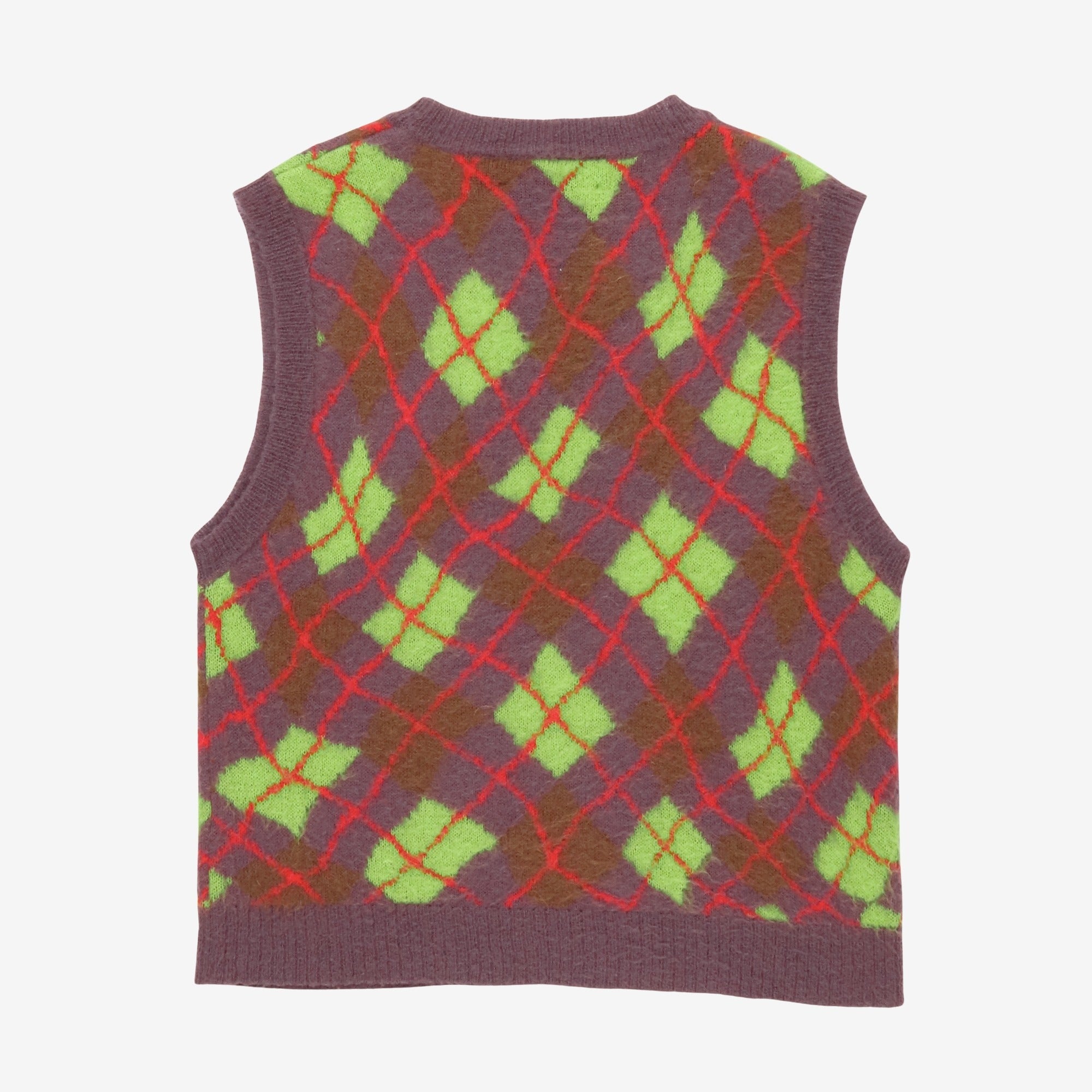 Acid Plaid Sweater Vest