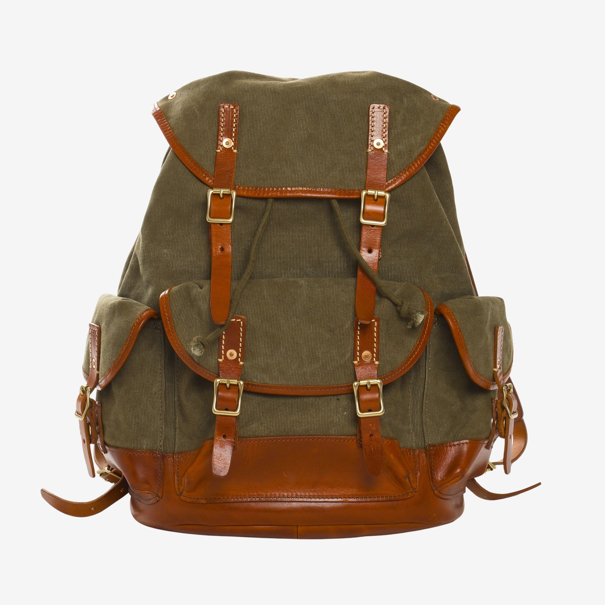 Leather Canvas Rucksack