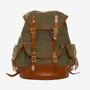 Leather Canvas Rucksack