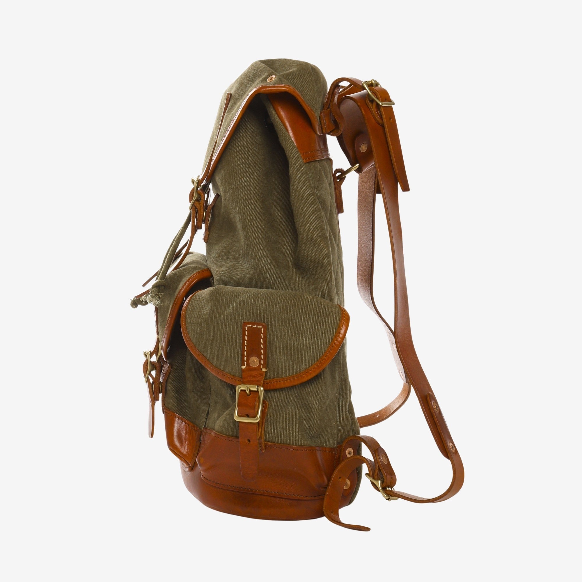 Leather Canvas Rucksack