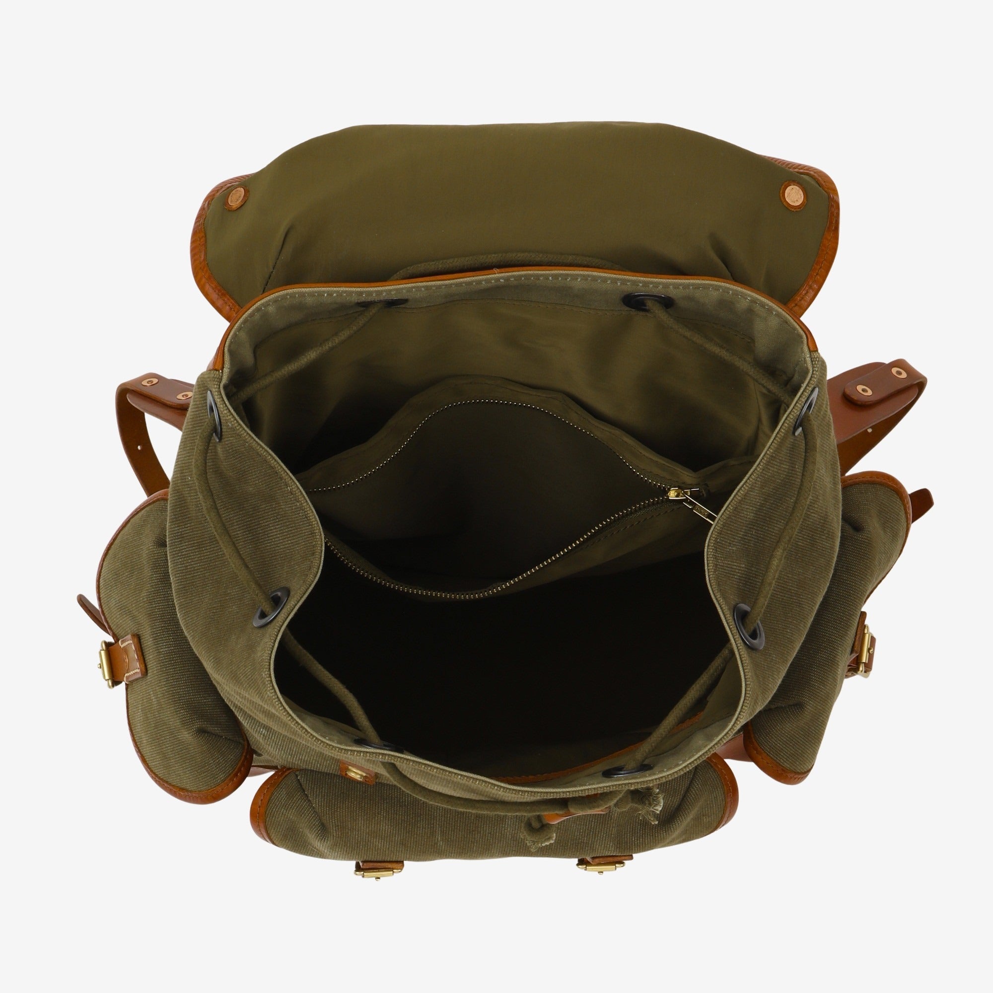 Leather Canvas Rucksack