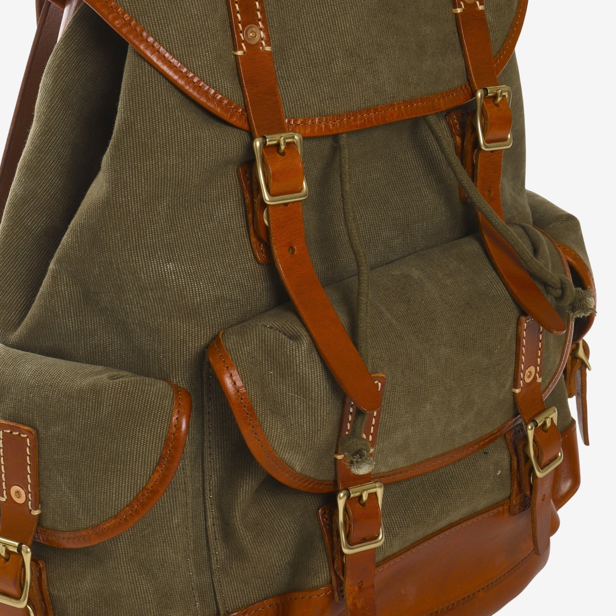 Leather Canvas Rucksack