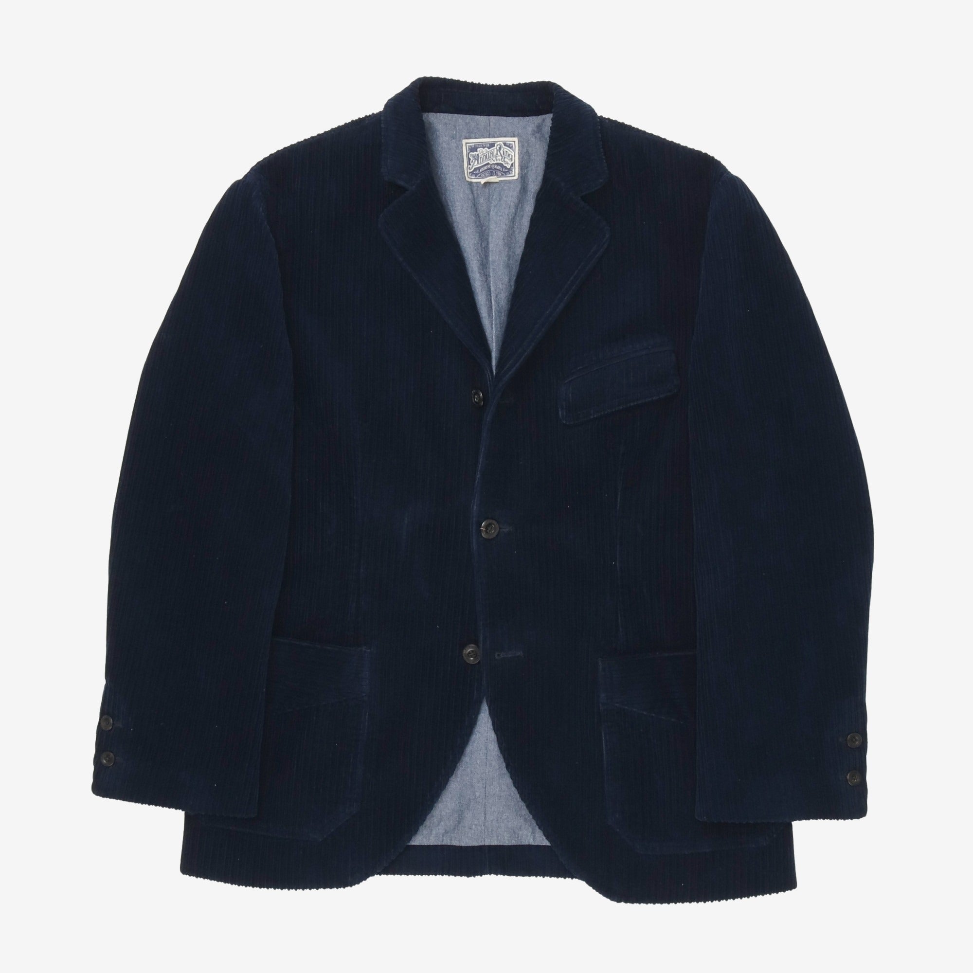 1920s French Indigo Corduroy Jacket