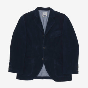 1920s French Indigo Corduroy Jacket