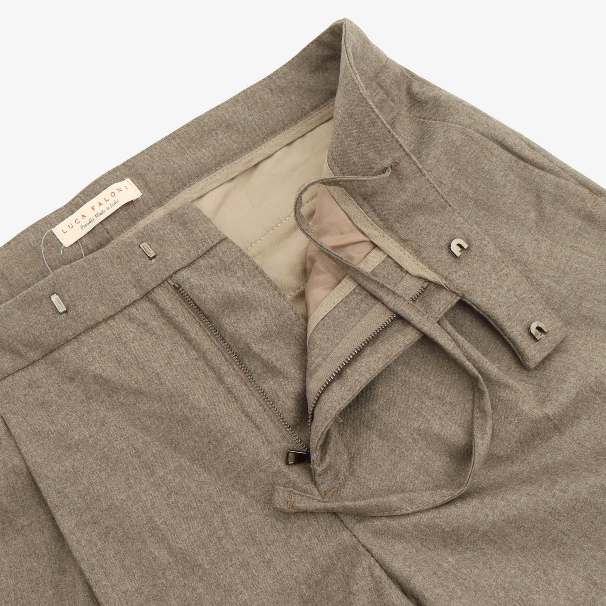 Lightweight Wool Pleated Trousers (32W X 27.5L)