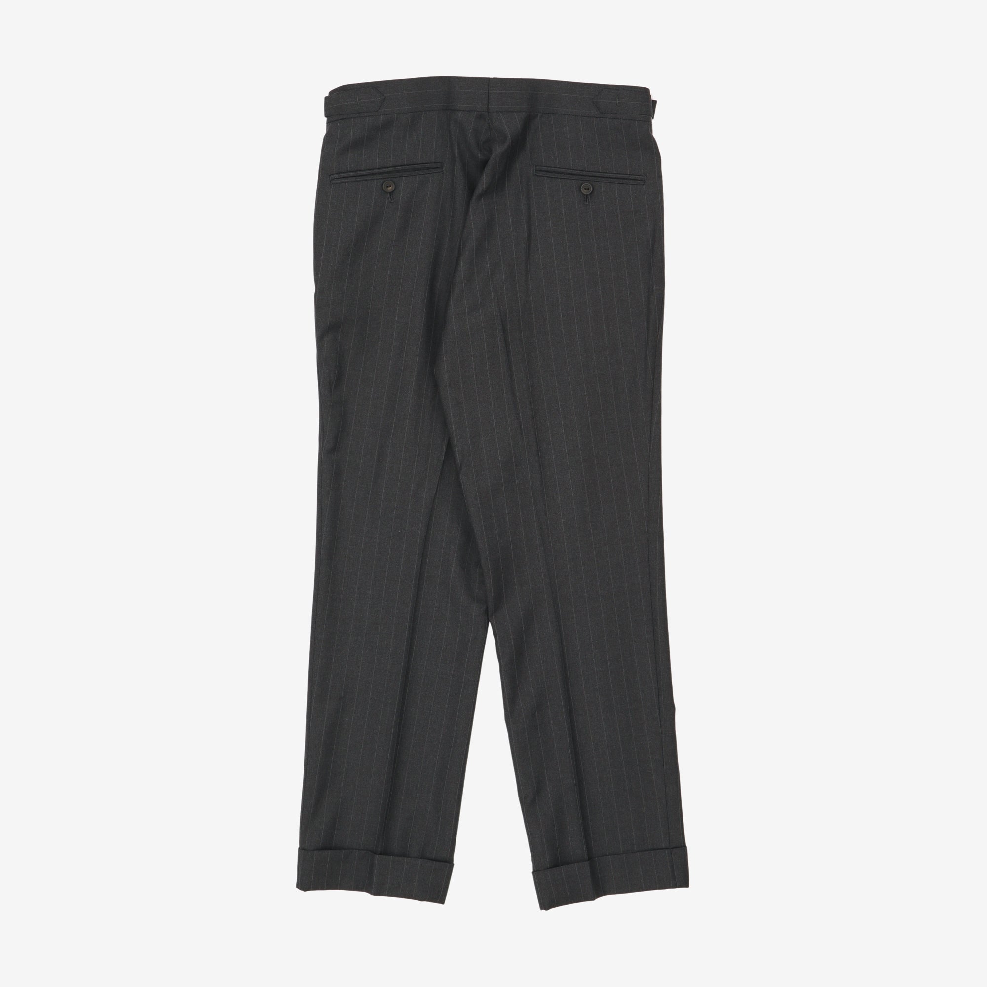 Bespoke Pleated Pinstripe Trousers