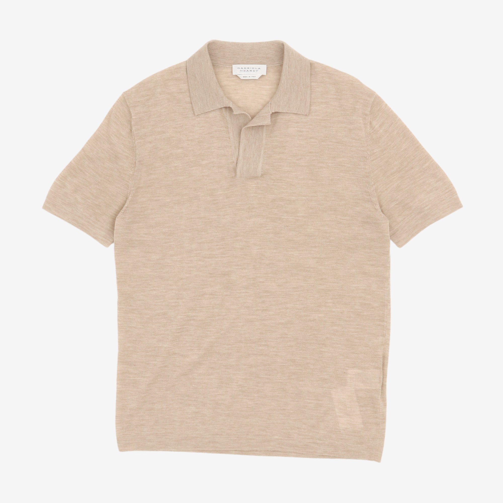 Cashmere Open Collar Polo