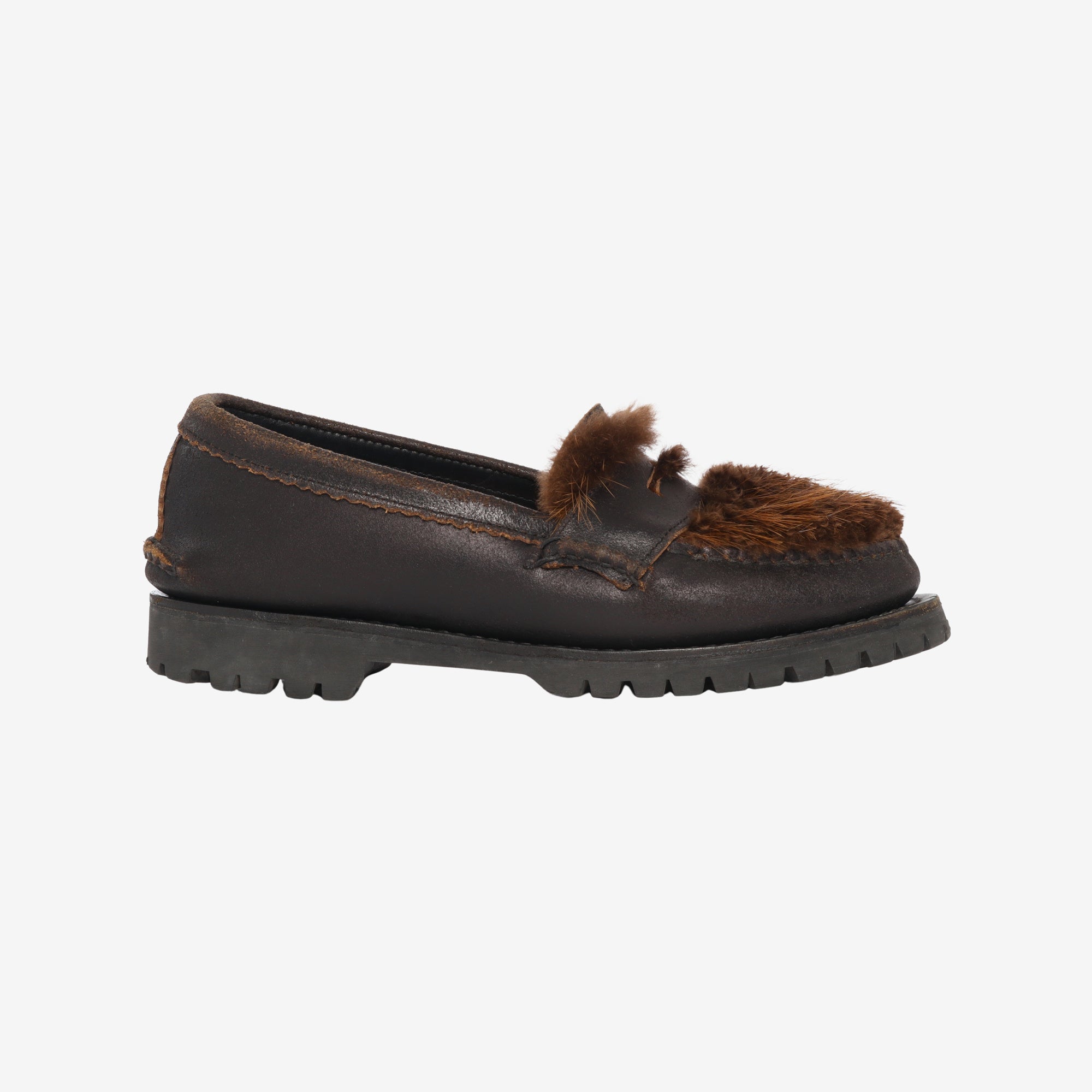 Beaver Hair Penny Loafers