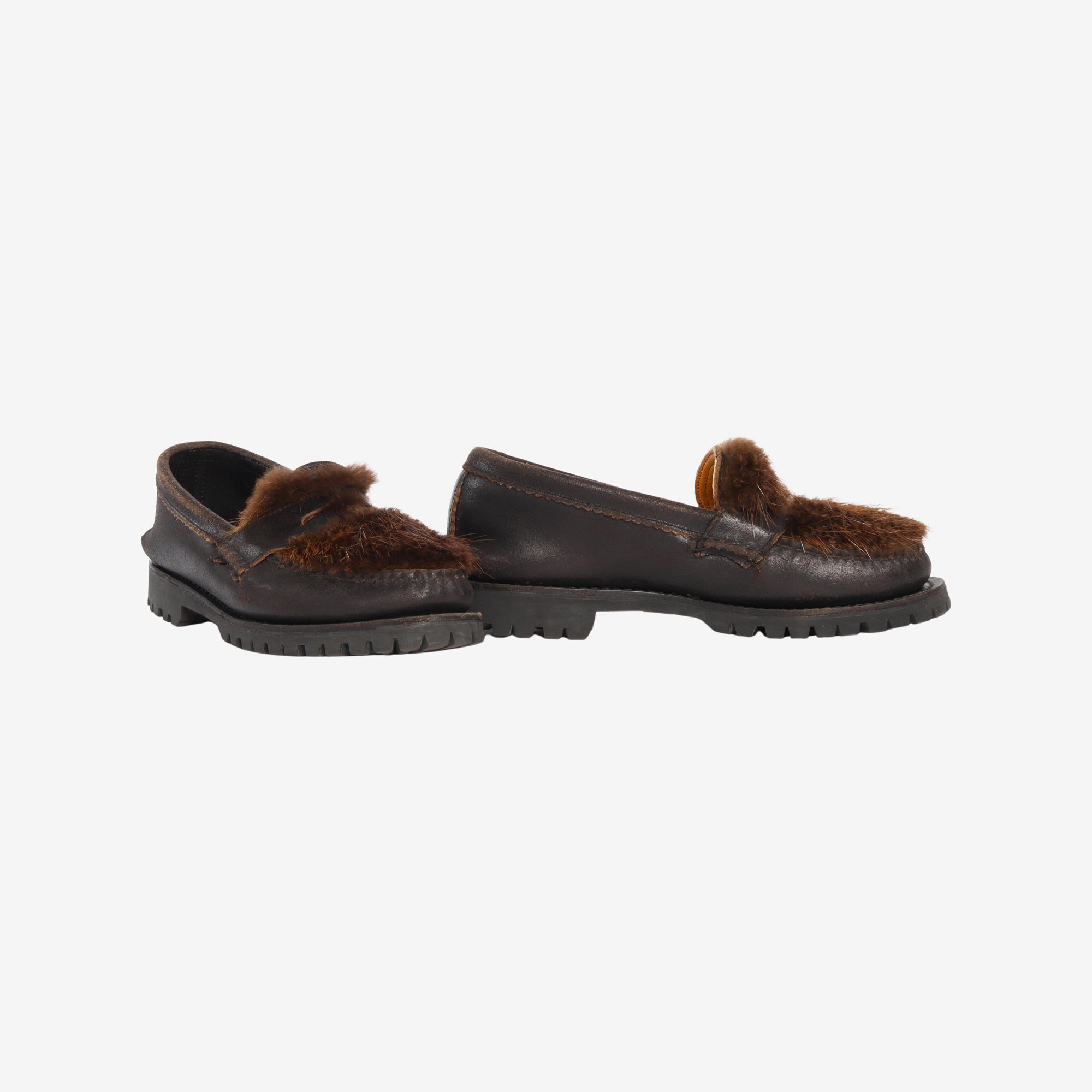 Beaver Hair Penny Loafers