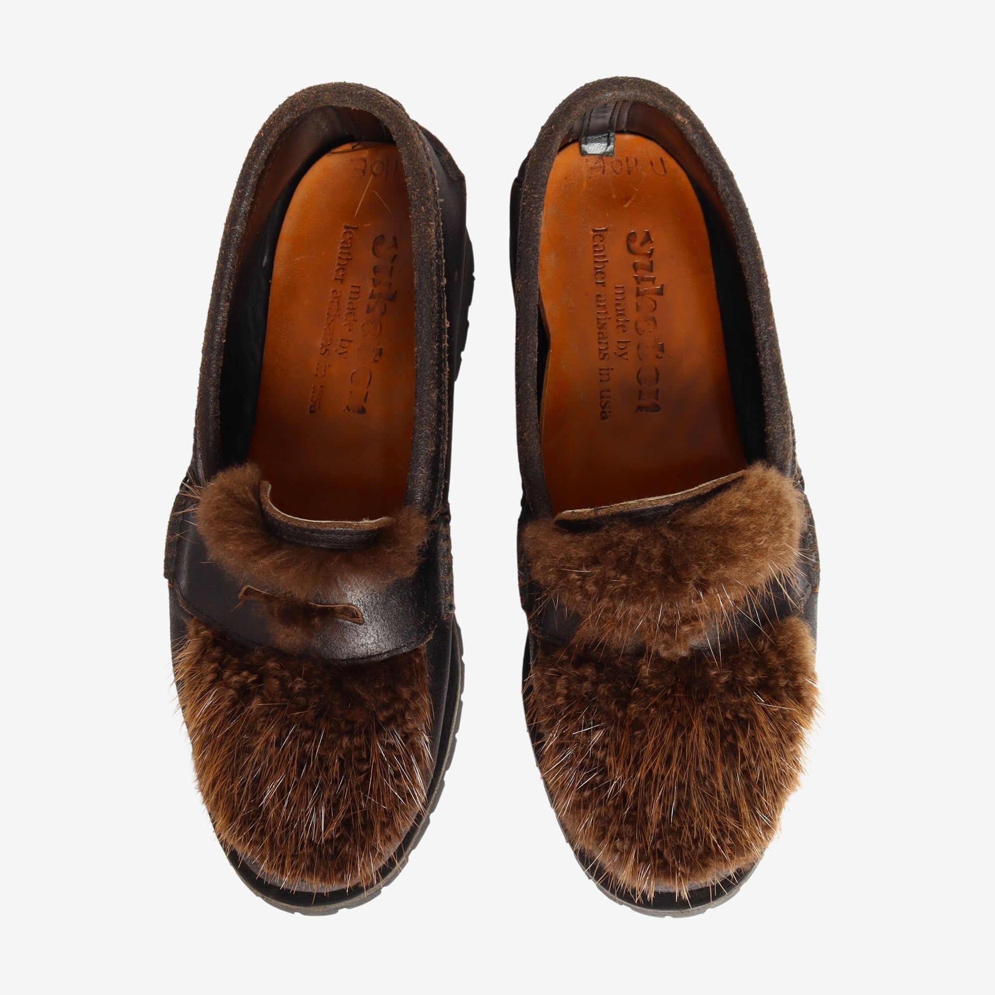 Beaver Hair Penny Loafers