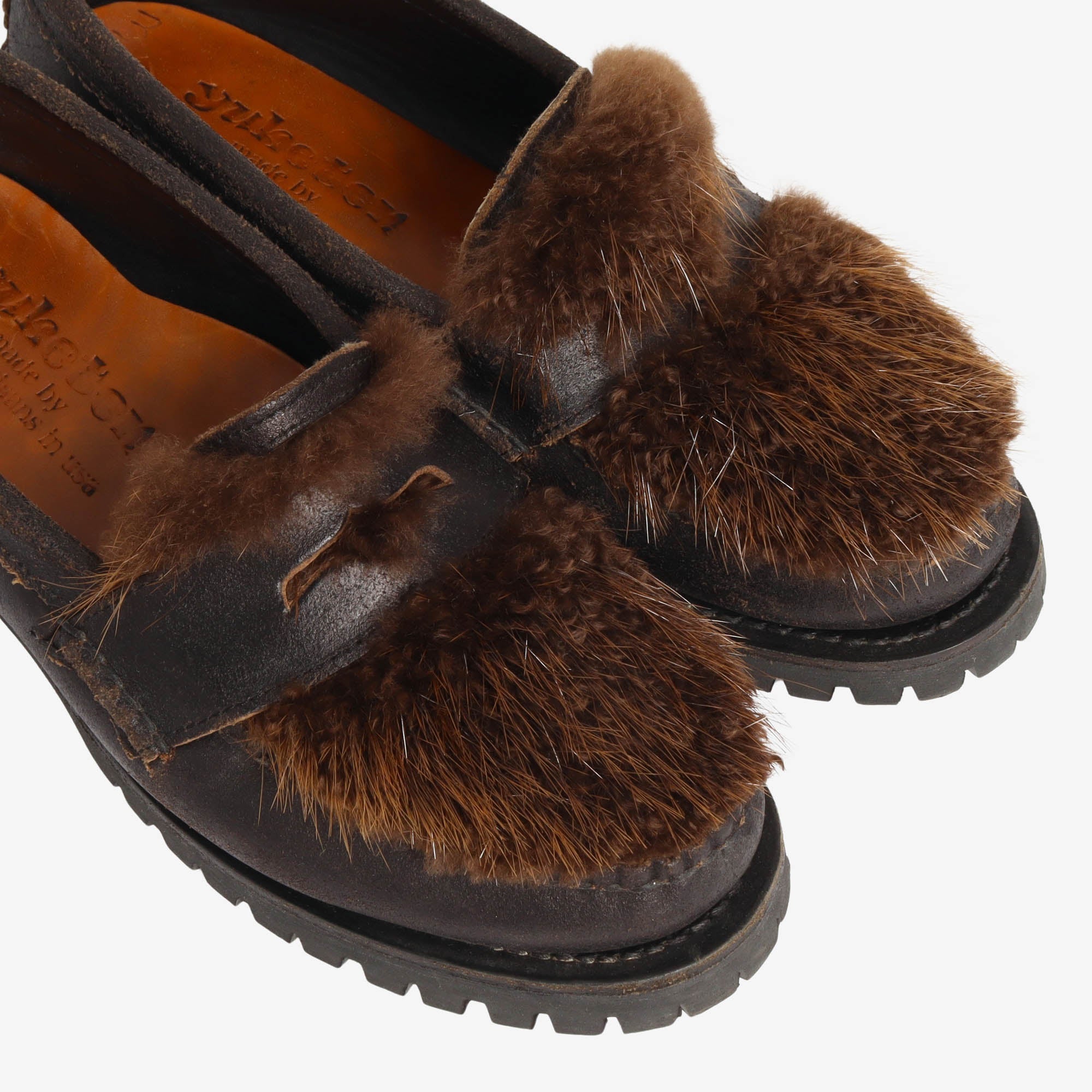 Beaver Hair Penny Loafers