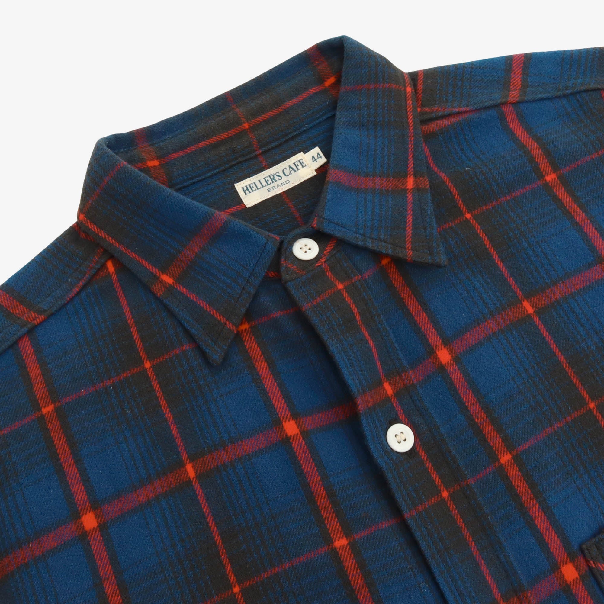 Plaid Flannel Work Shirt (Hellers Cafe)