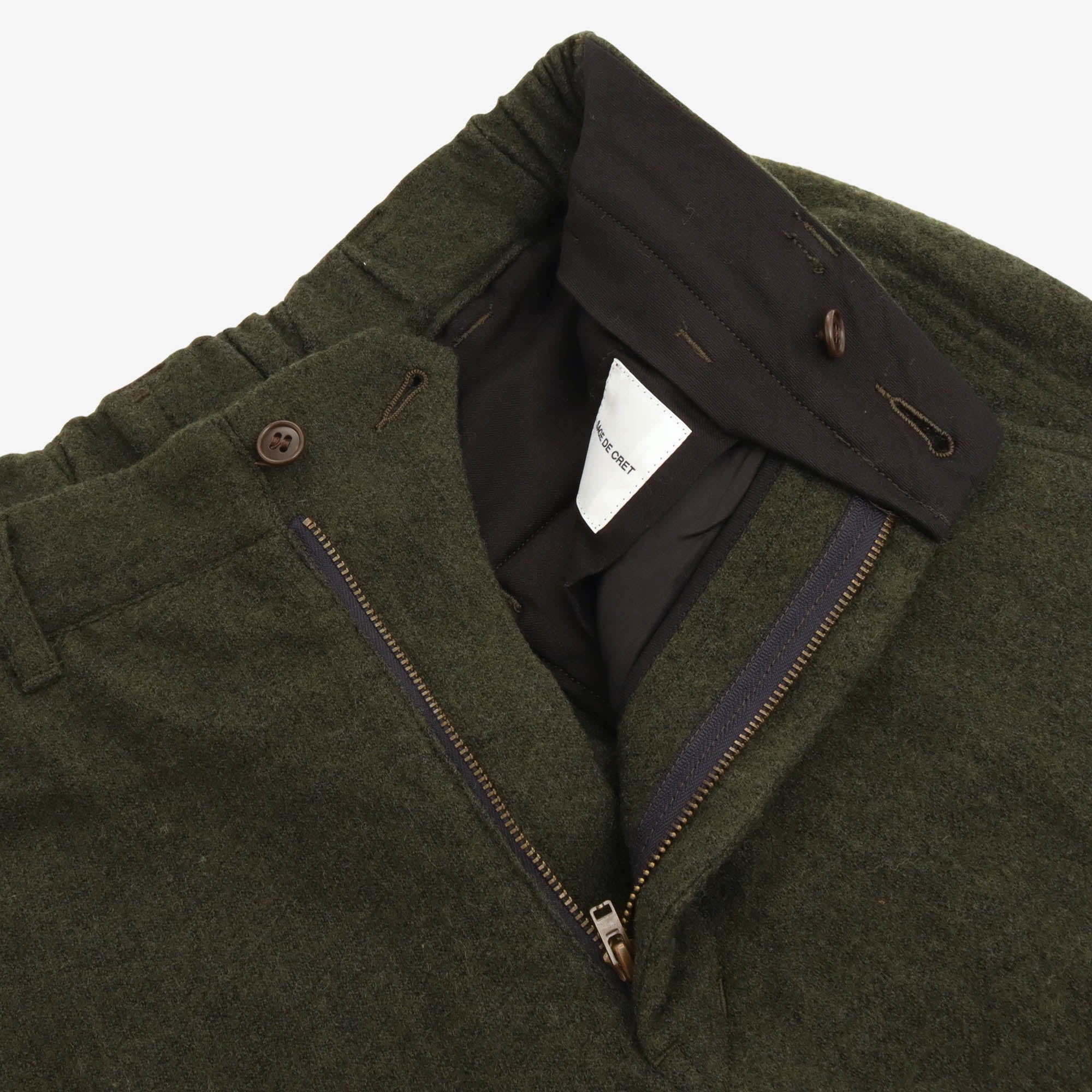 Tapered Wool Easy Pant