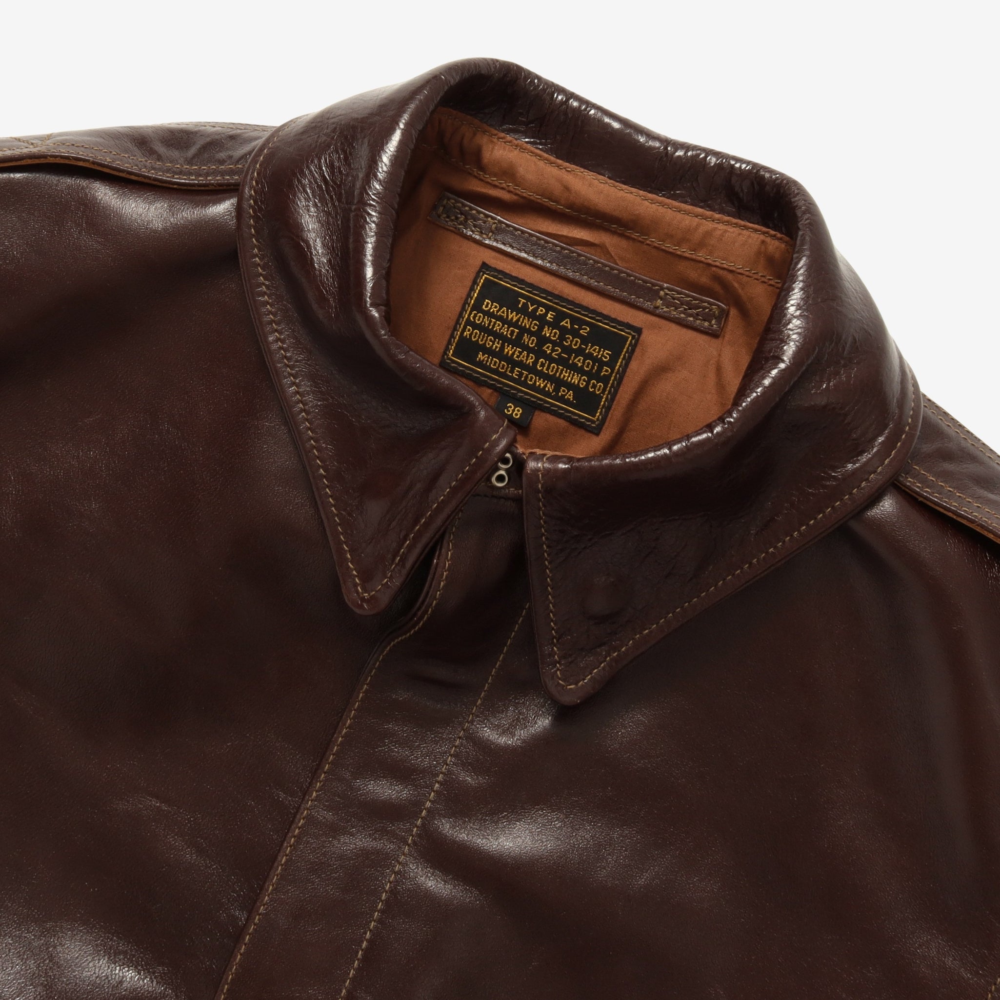 Rough Wear Type A-2 Leather Flight Jacket