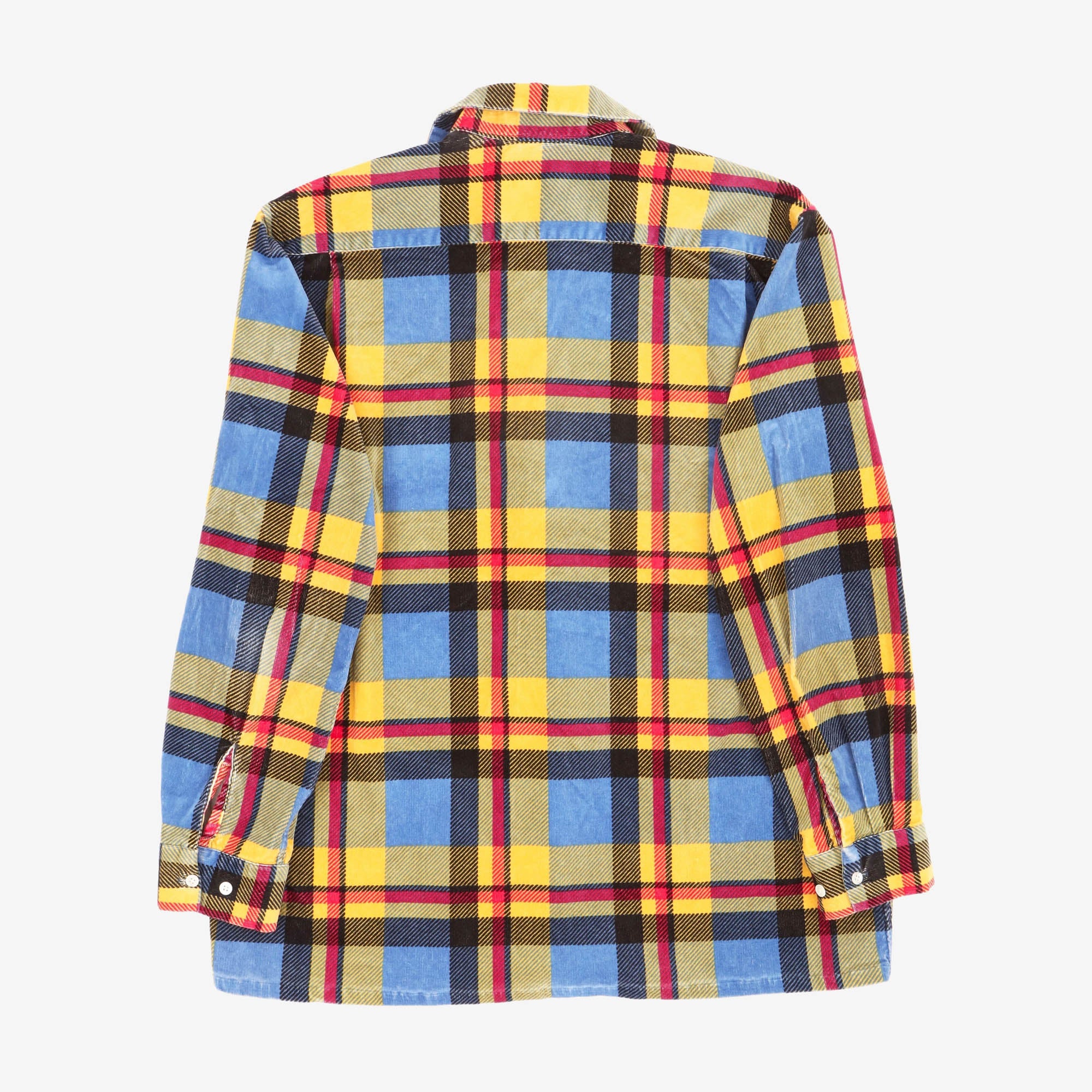 Corduroy Open Check Collar Shirt