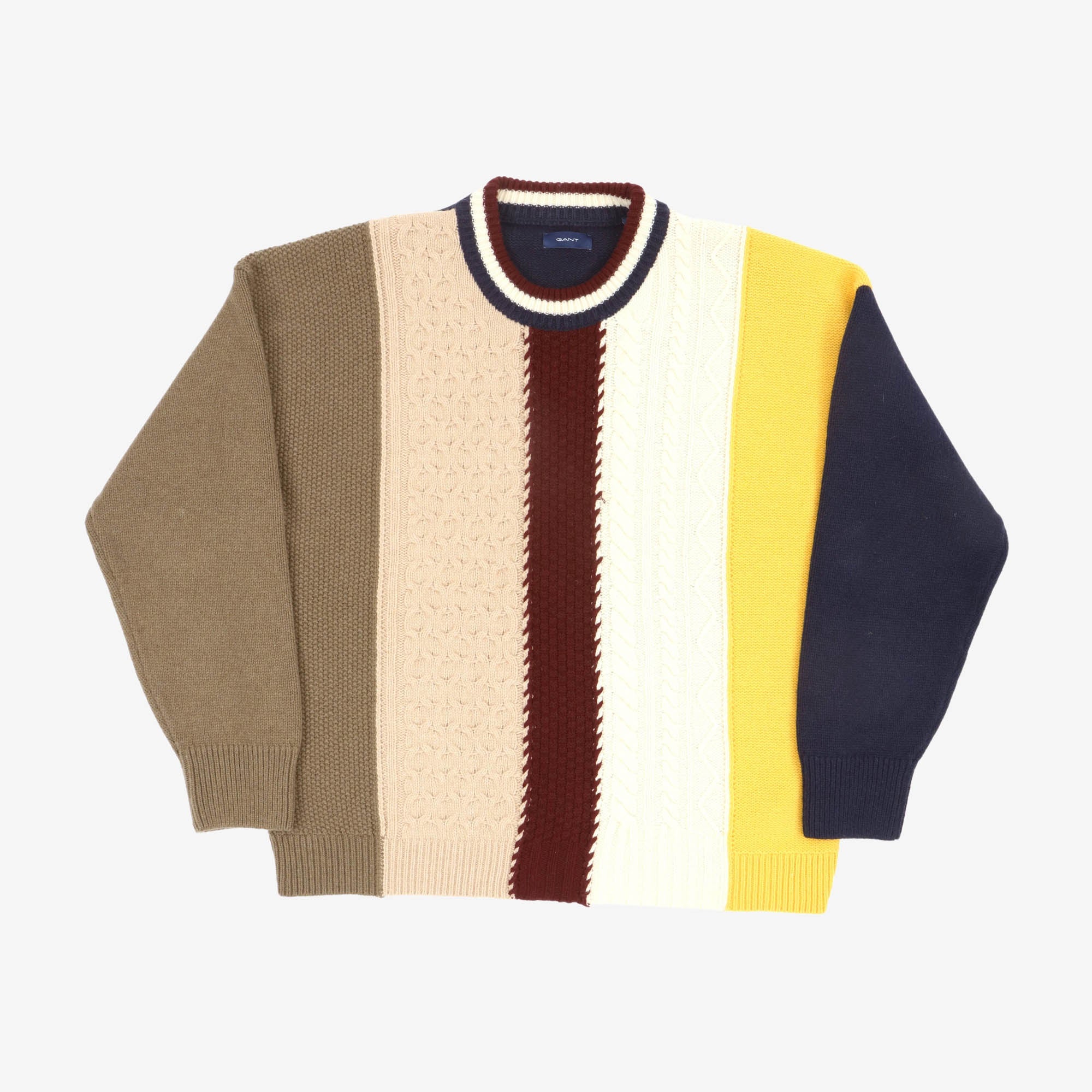 Cable Knit Colorblock Sweater