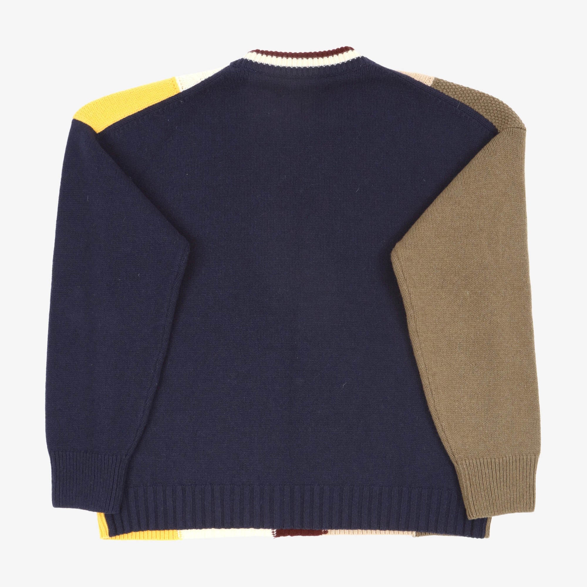 Cable Knit Colorblock Sweater