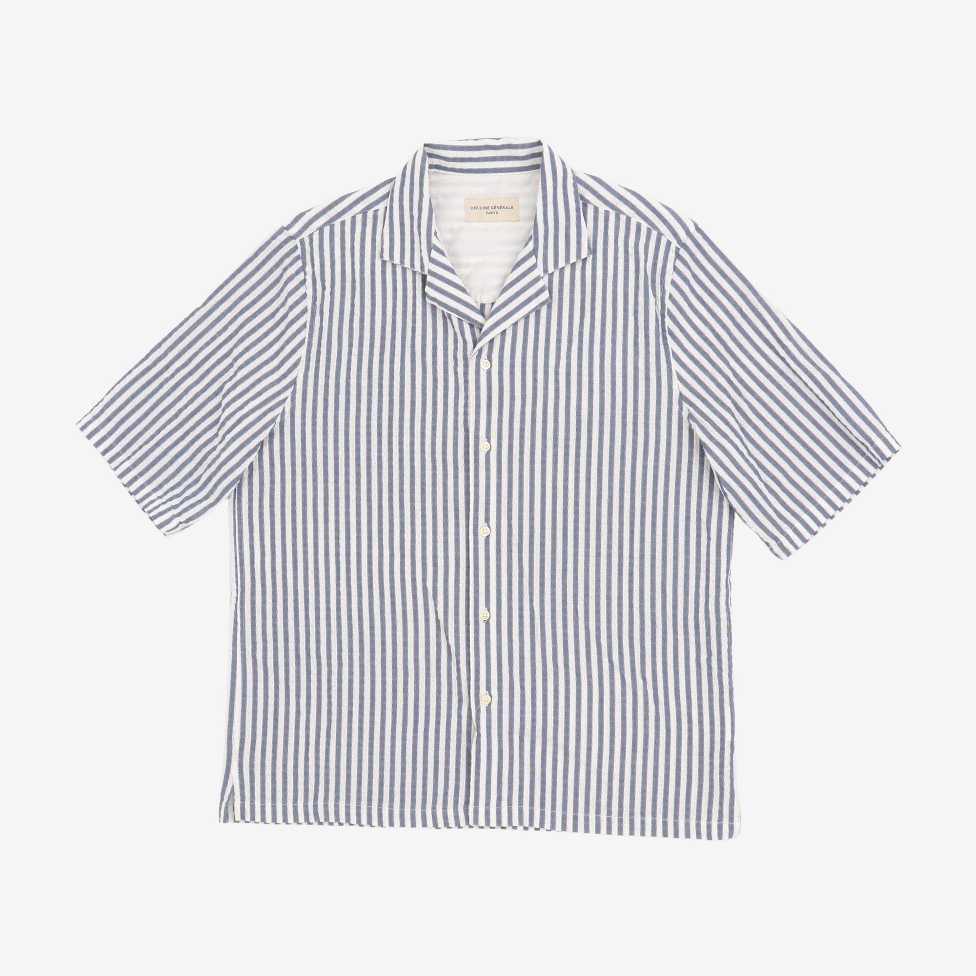 Eren SS Textured Cotton Stripe Shirt