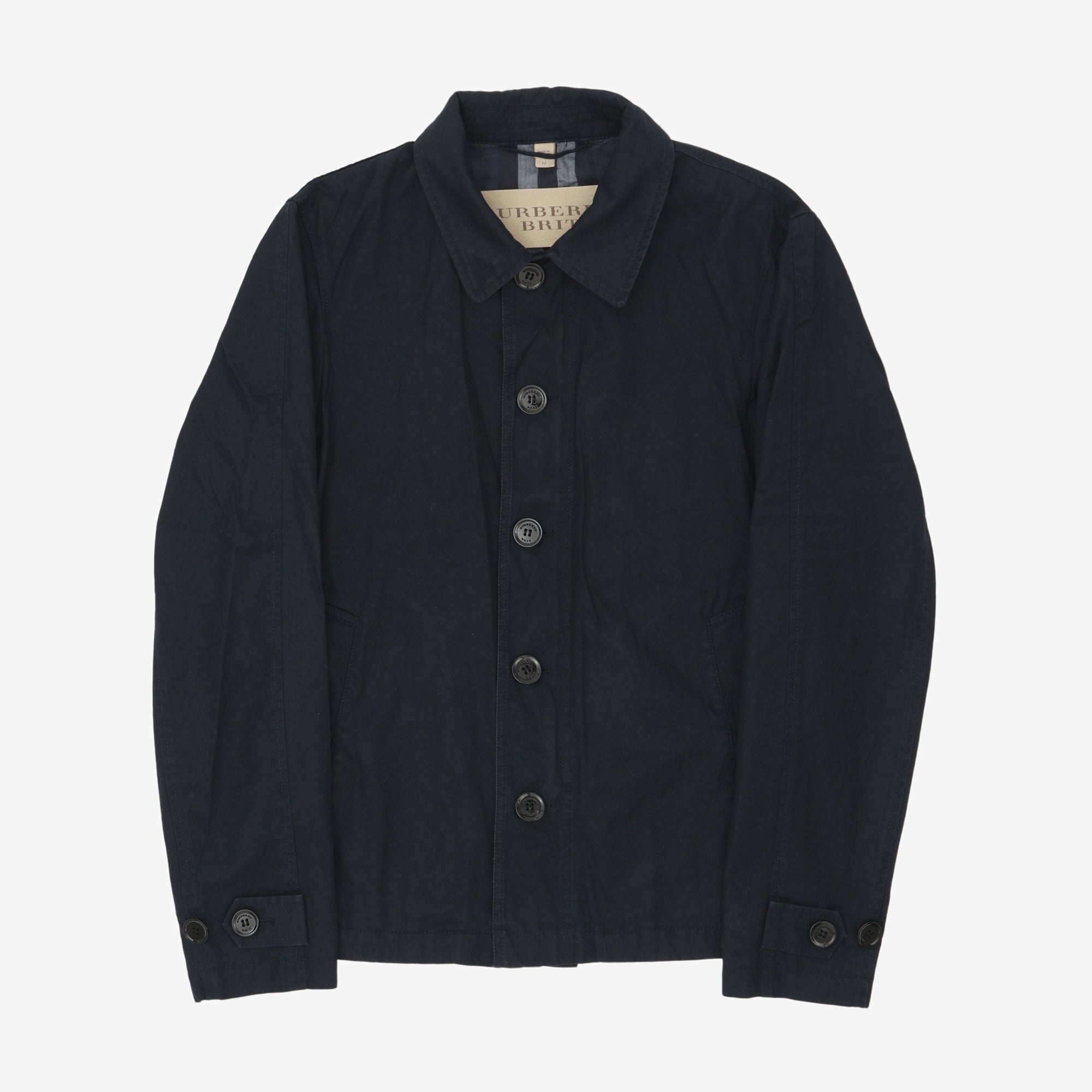Cropped Cotton Trench Jacket