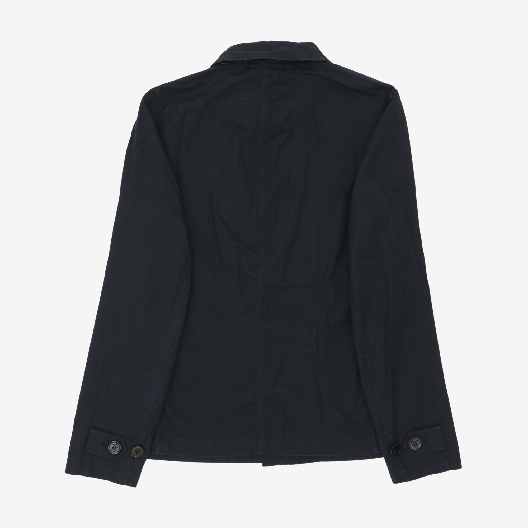 Cropped Cotton Trench Jacket