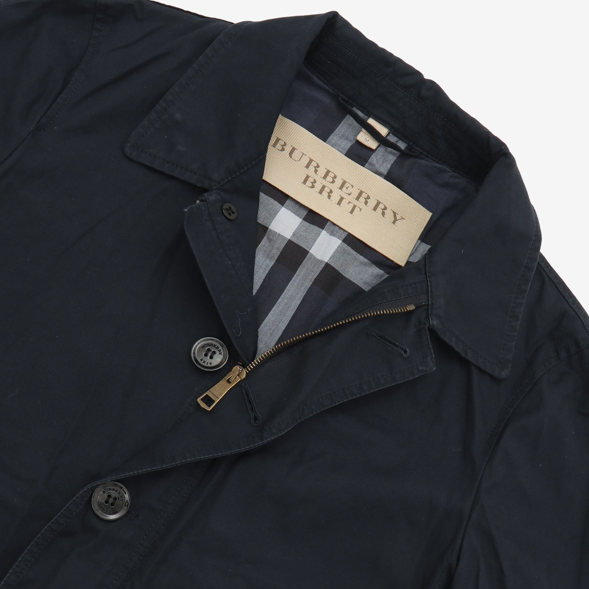 Cropped Cotton Trench Jacket