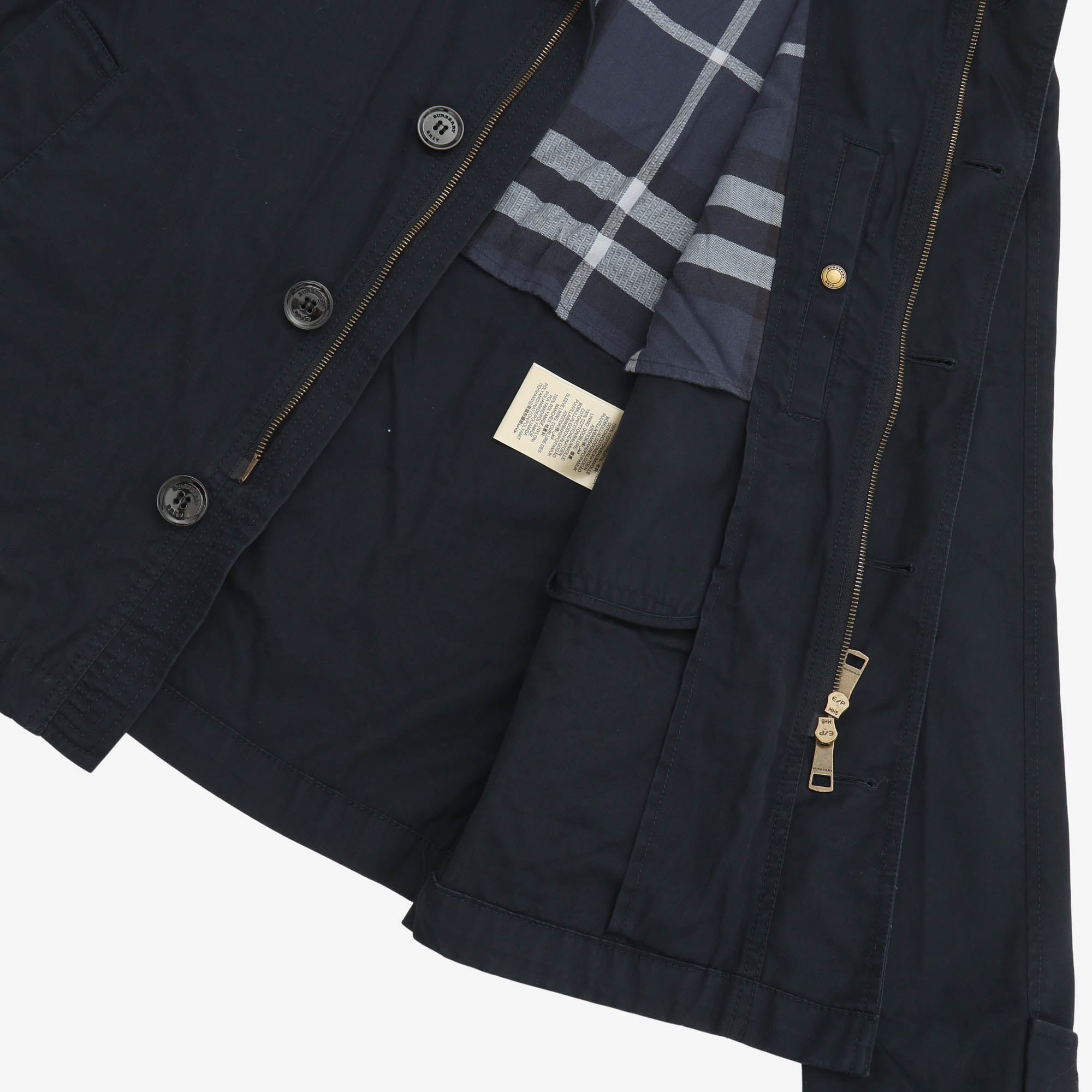 Cropped Cotton Trench Jacket