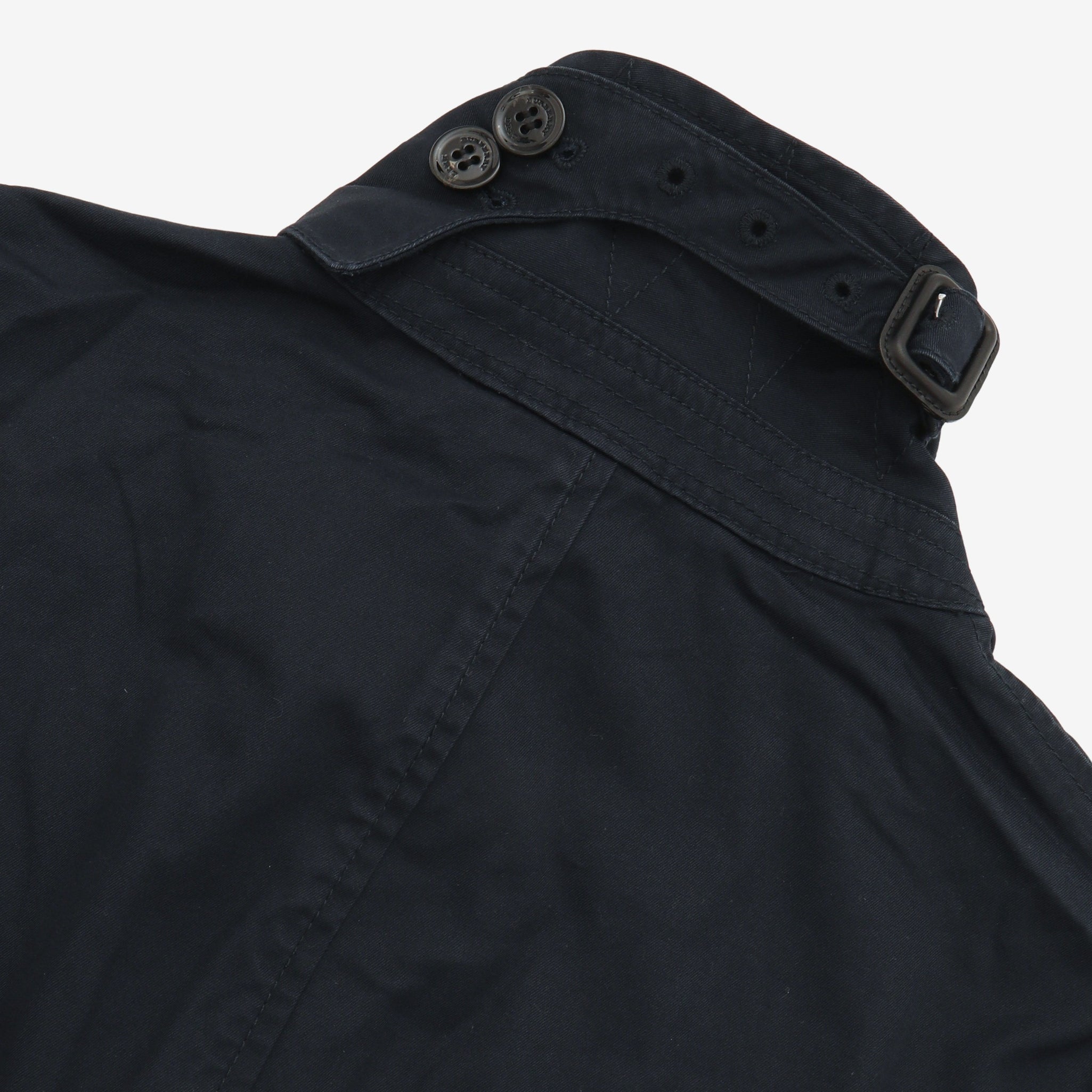 Cropped Cotton Trench Jacket