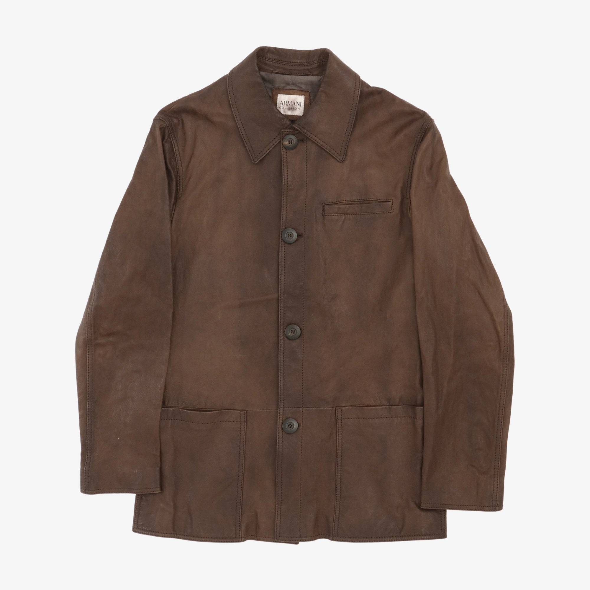 Vintage Leather Chore Jacket