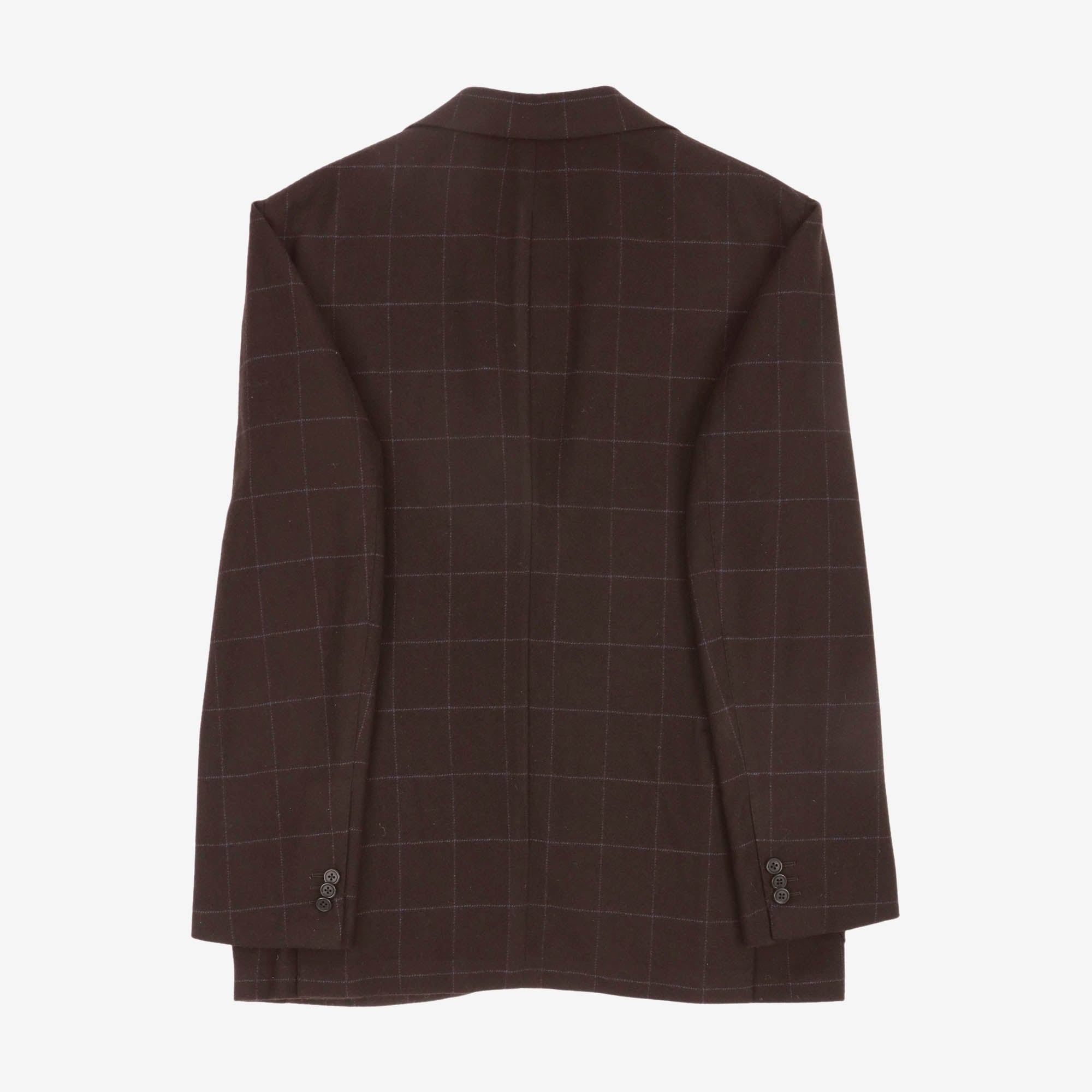 Windowpane Check Cashmere Jacket