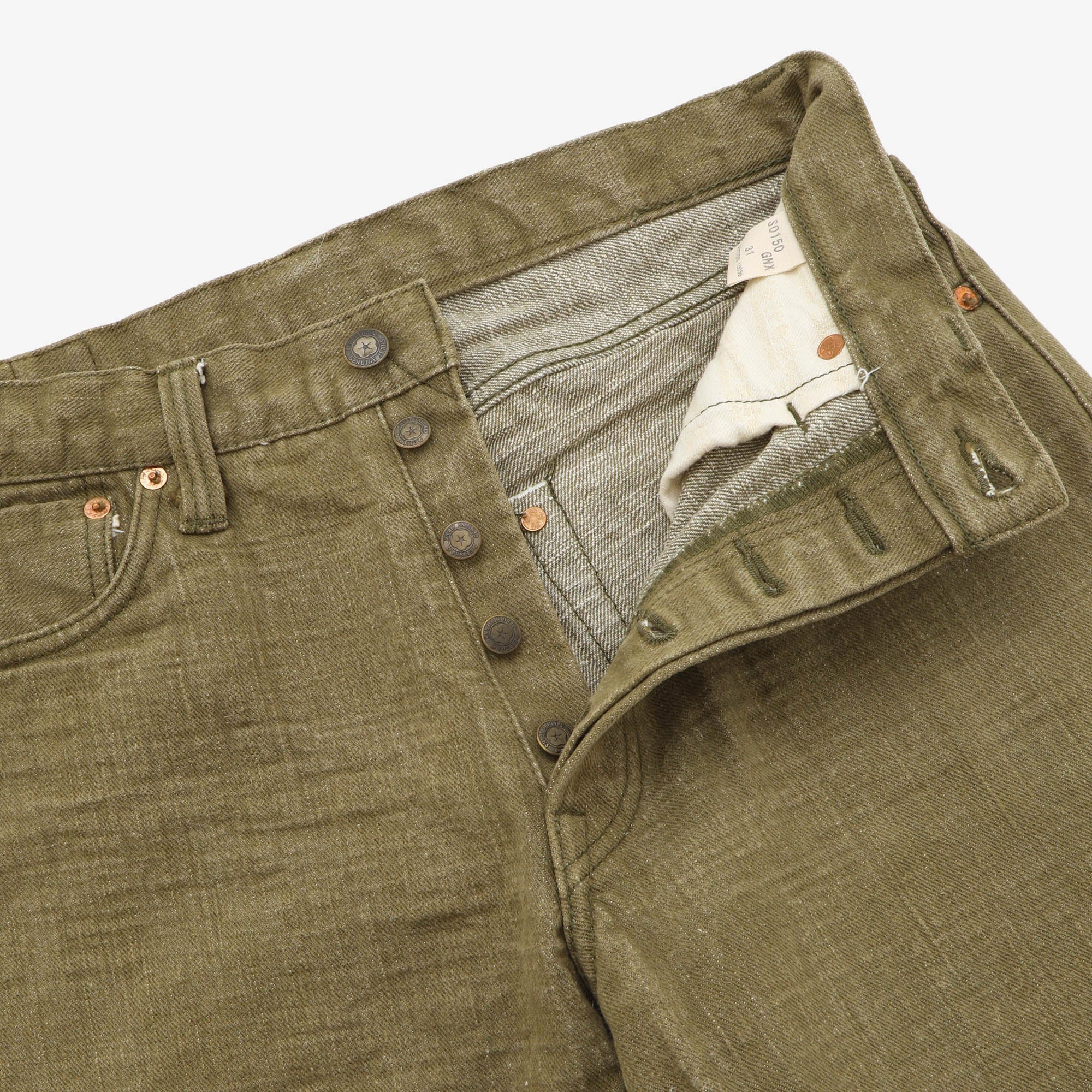 S0150GNX Uguisu 17oz Selvedge Jeans (29W X 35L)