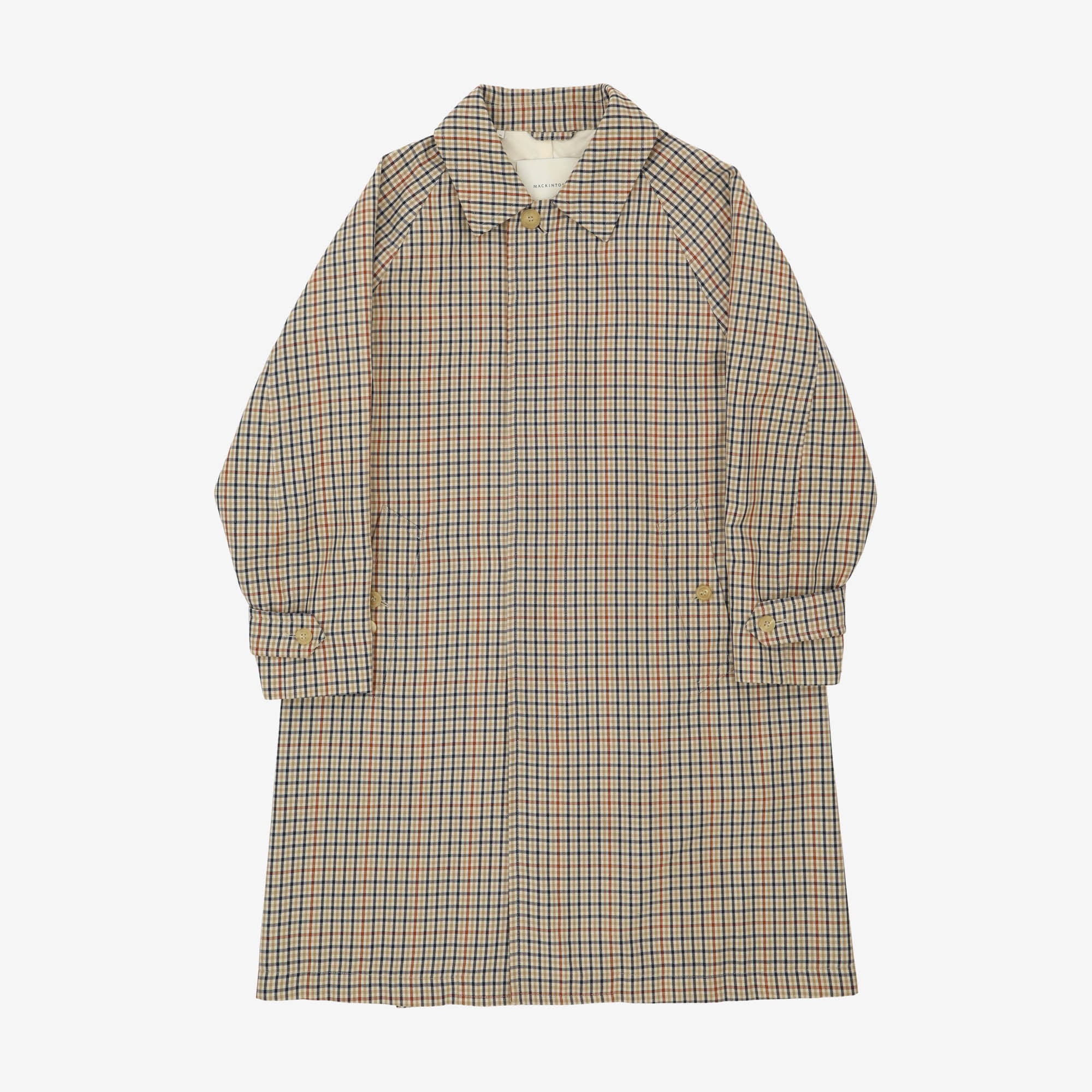 Checked Twill Raincoat