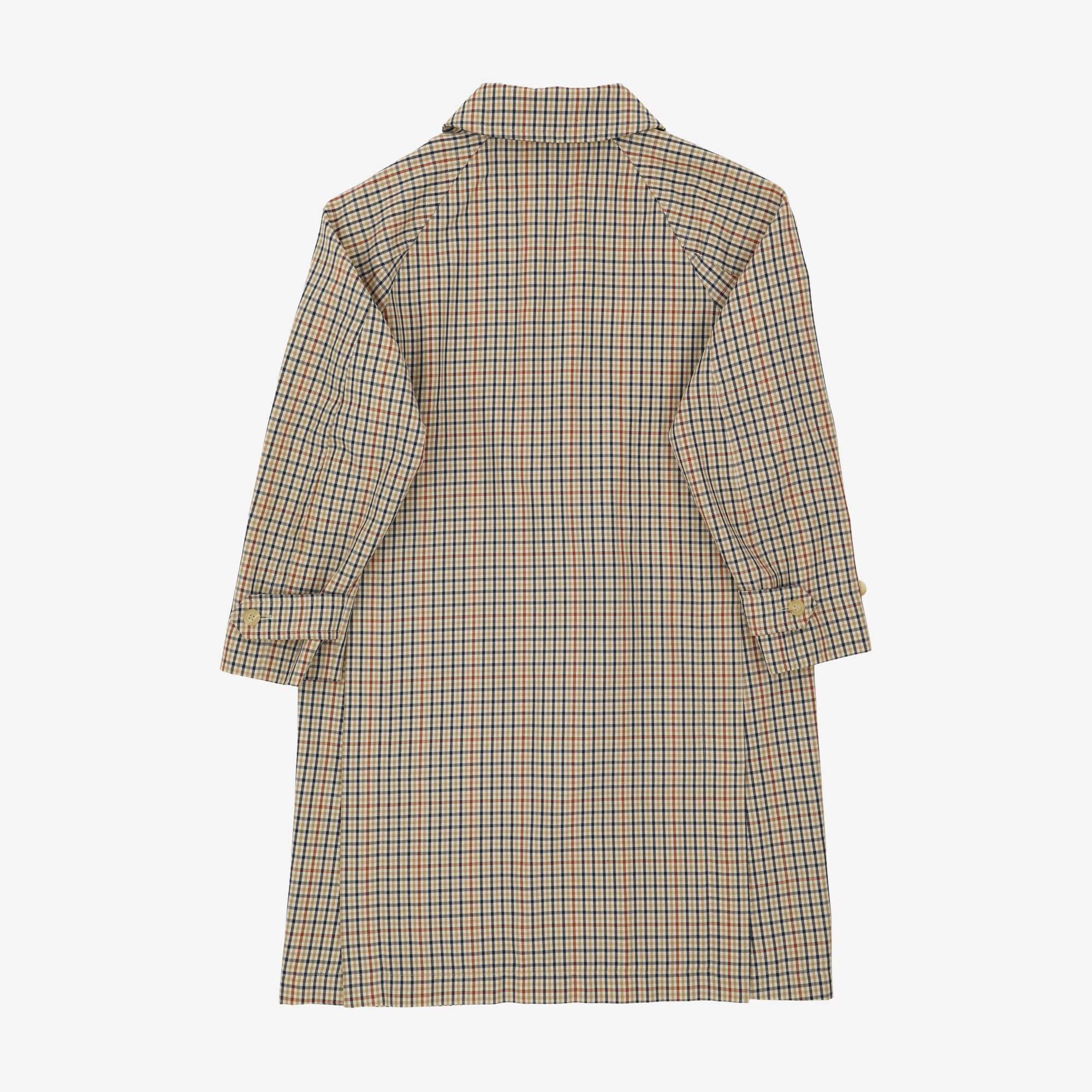 Checked Twill Raincoat