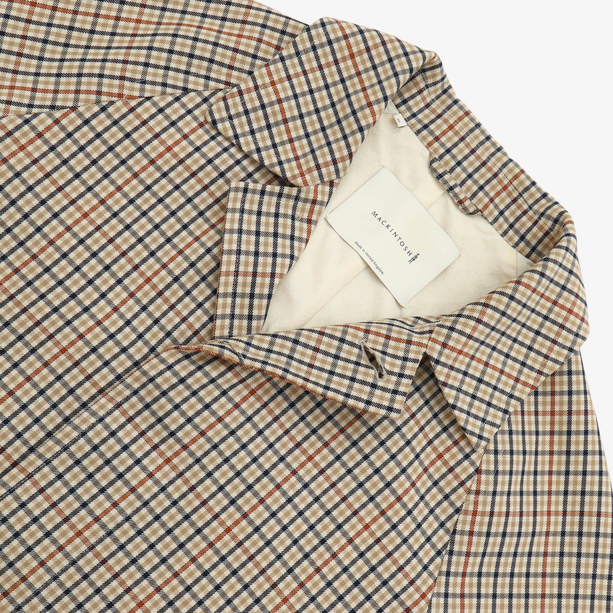 Checked Twill Raincoat