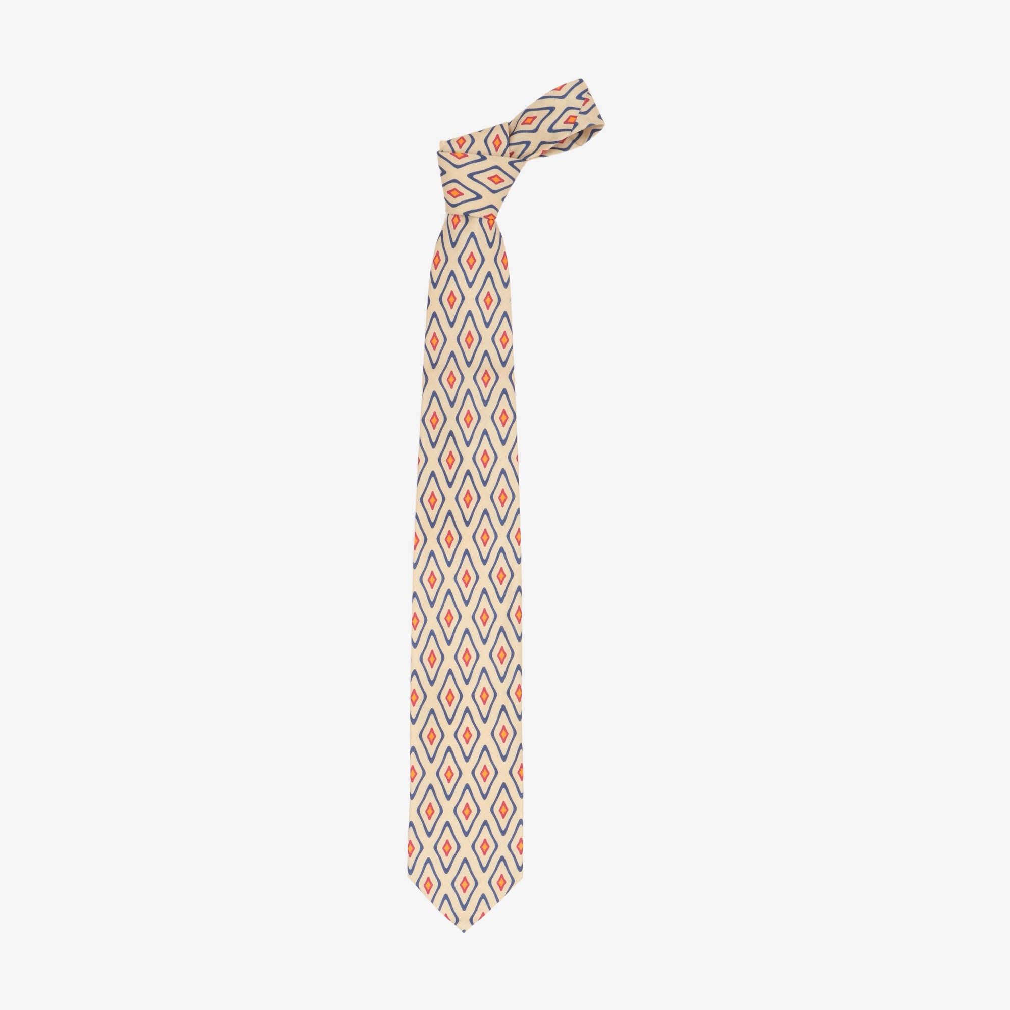 Diamond Print Silk Tie