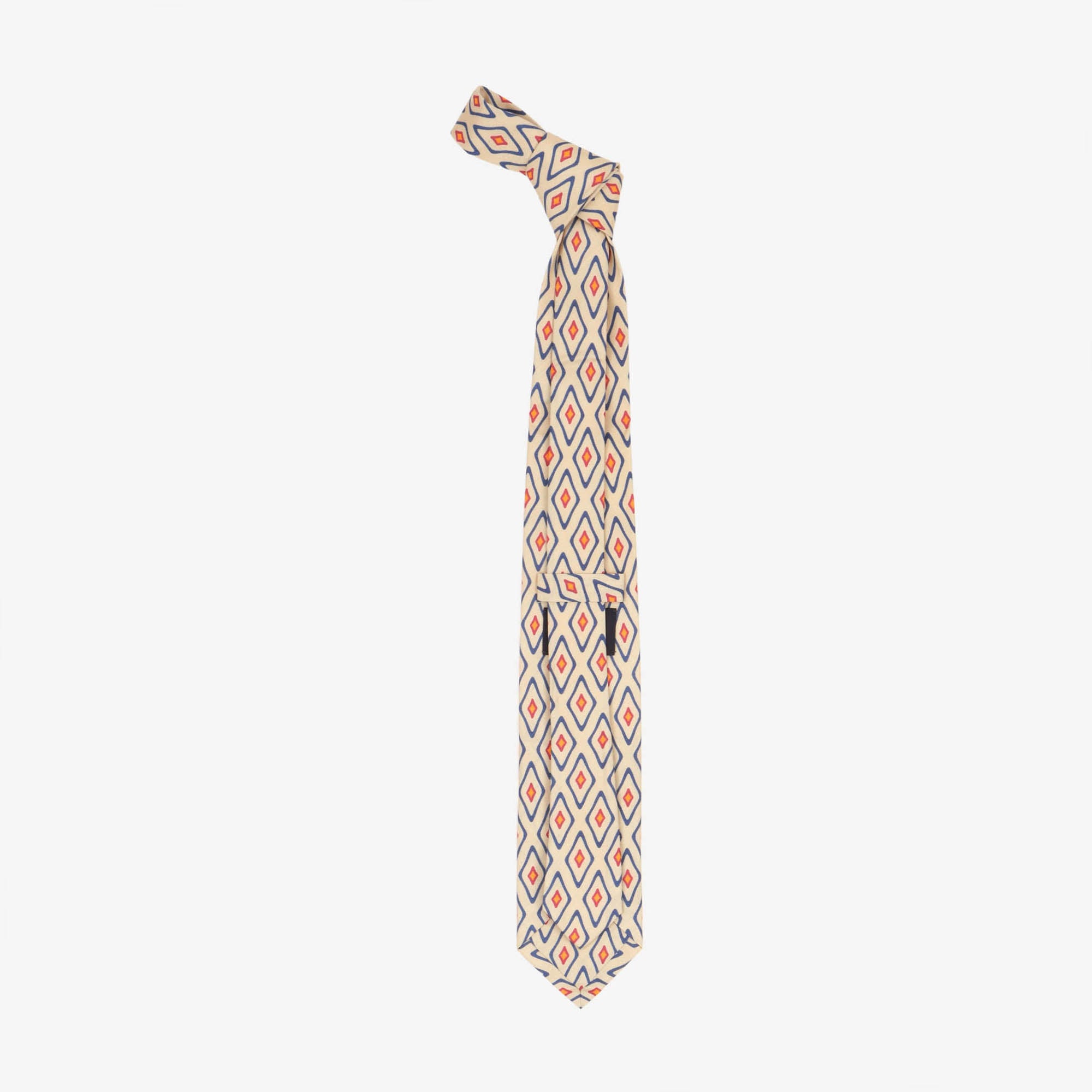 Diamond Print Silk Tie