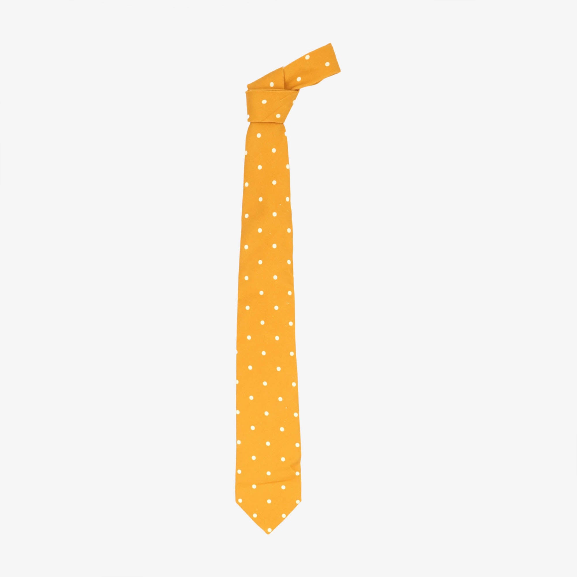 Polka Dot Linen Blend Tie