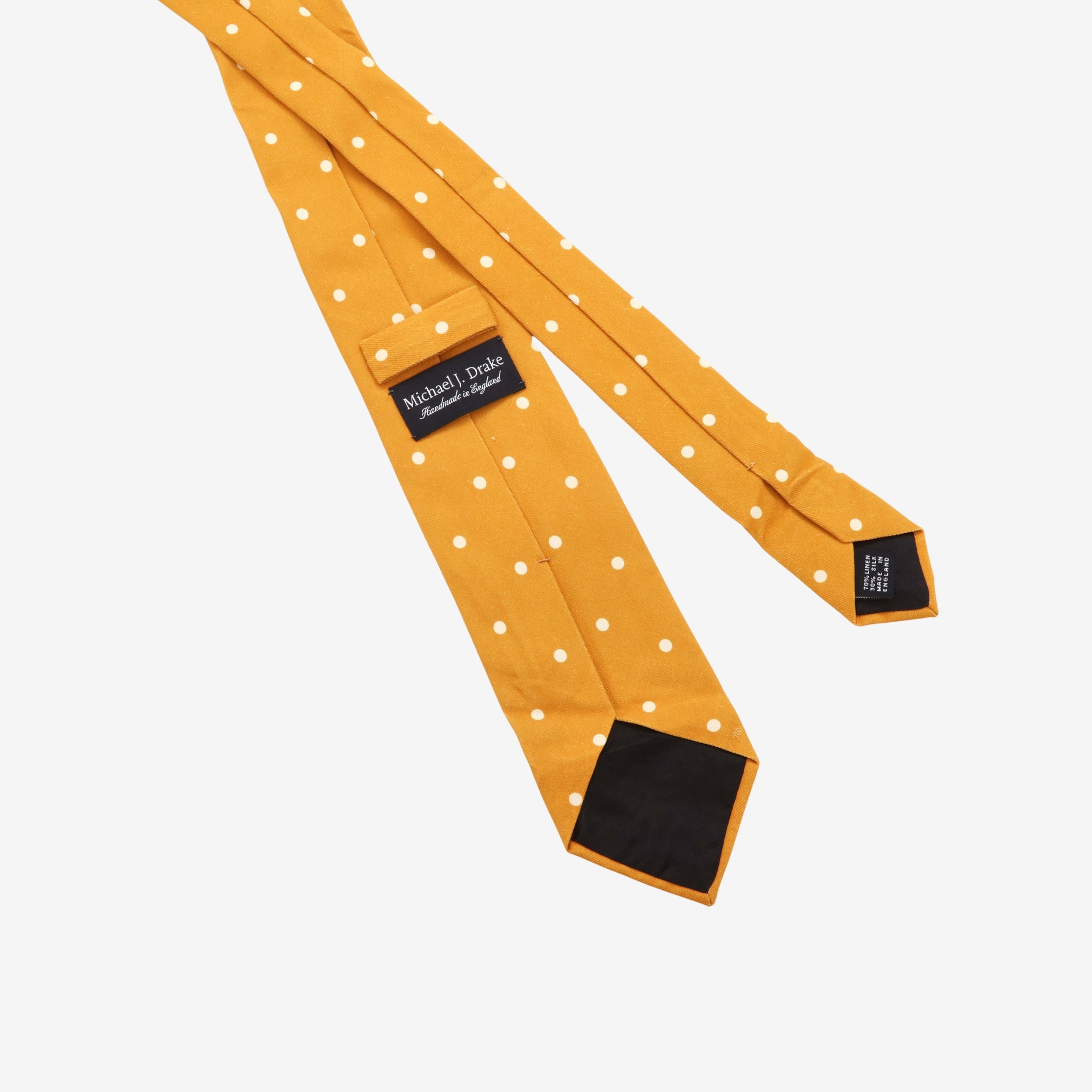 Polka Dot Linen Blend Tie