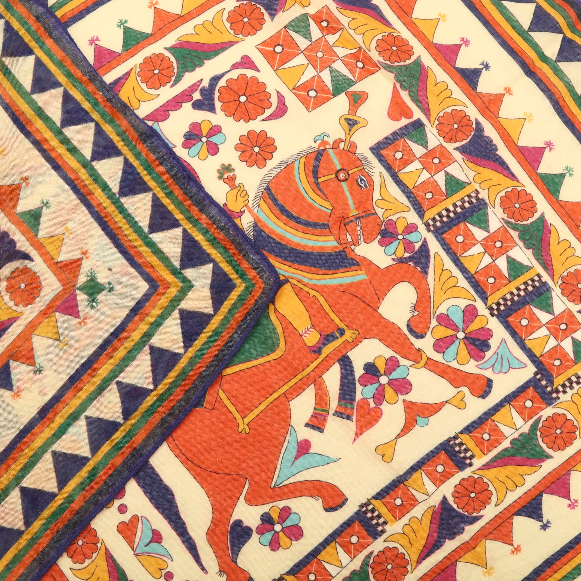 Maharaja Print Wool Silk Bandana