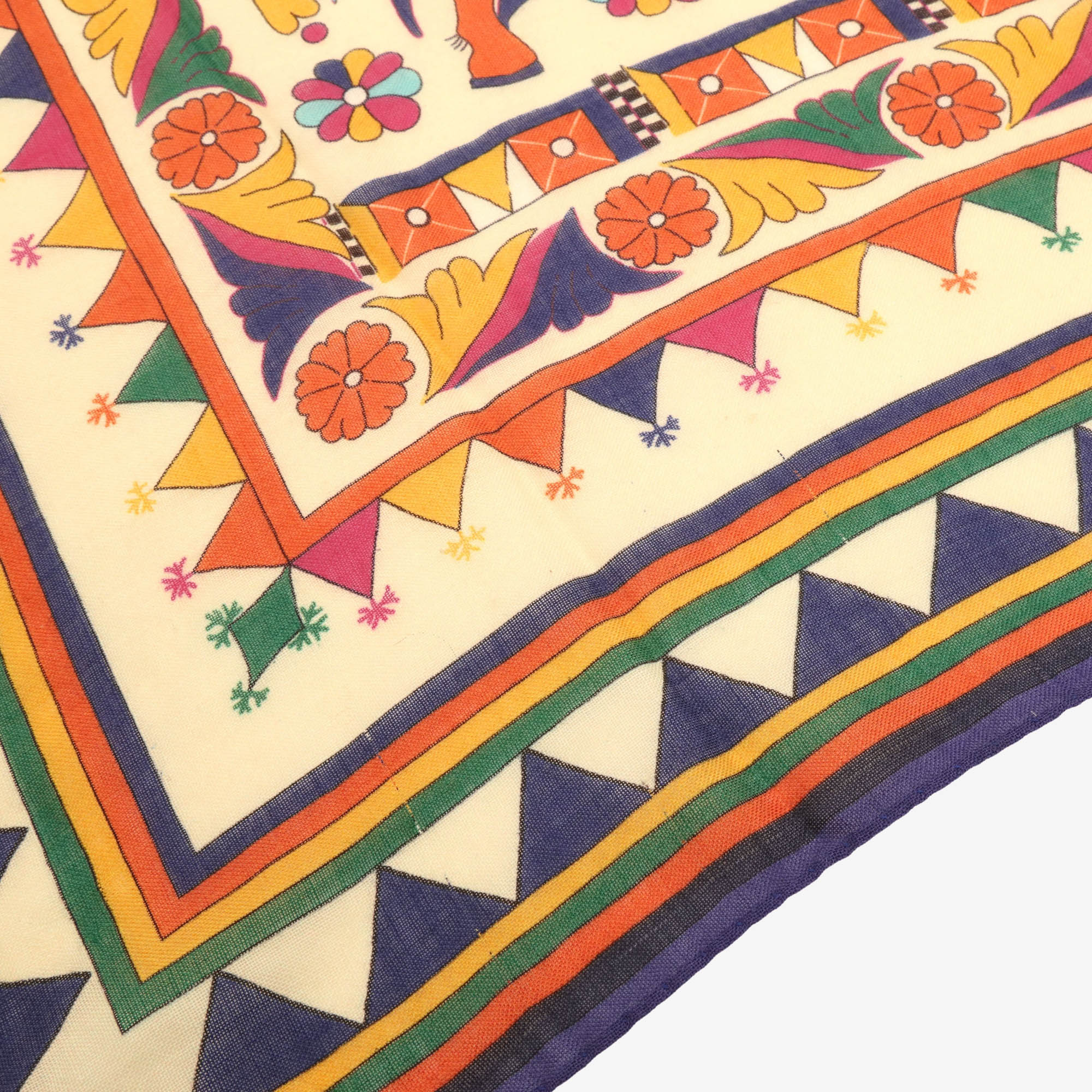 Maharaja Print Wool Silk Bandana