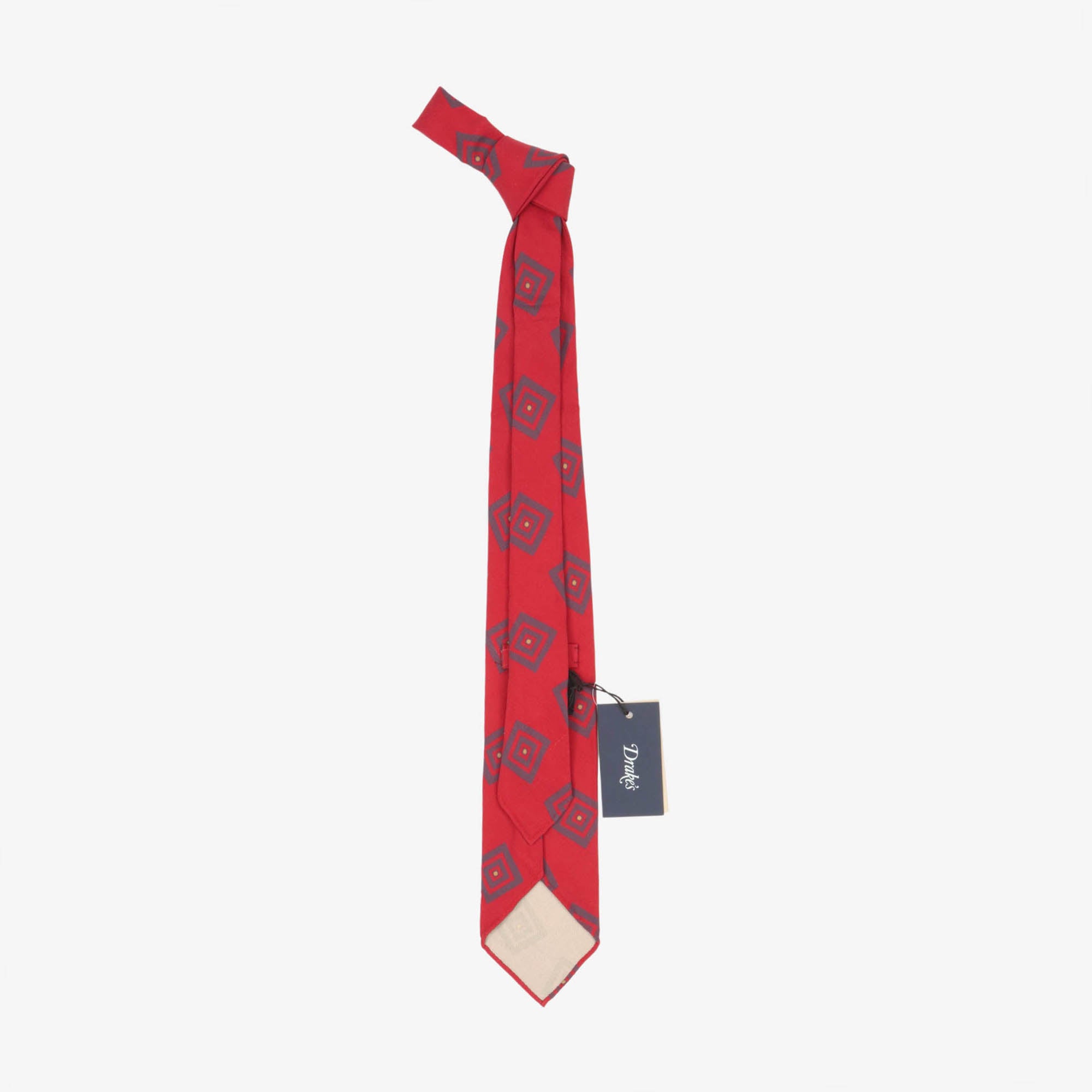 Micro Geometric Square Silk Tie