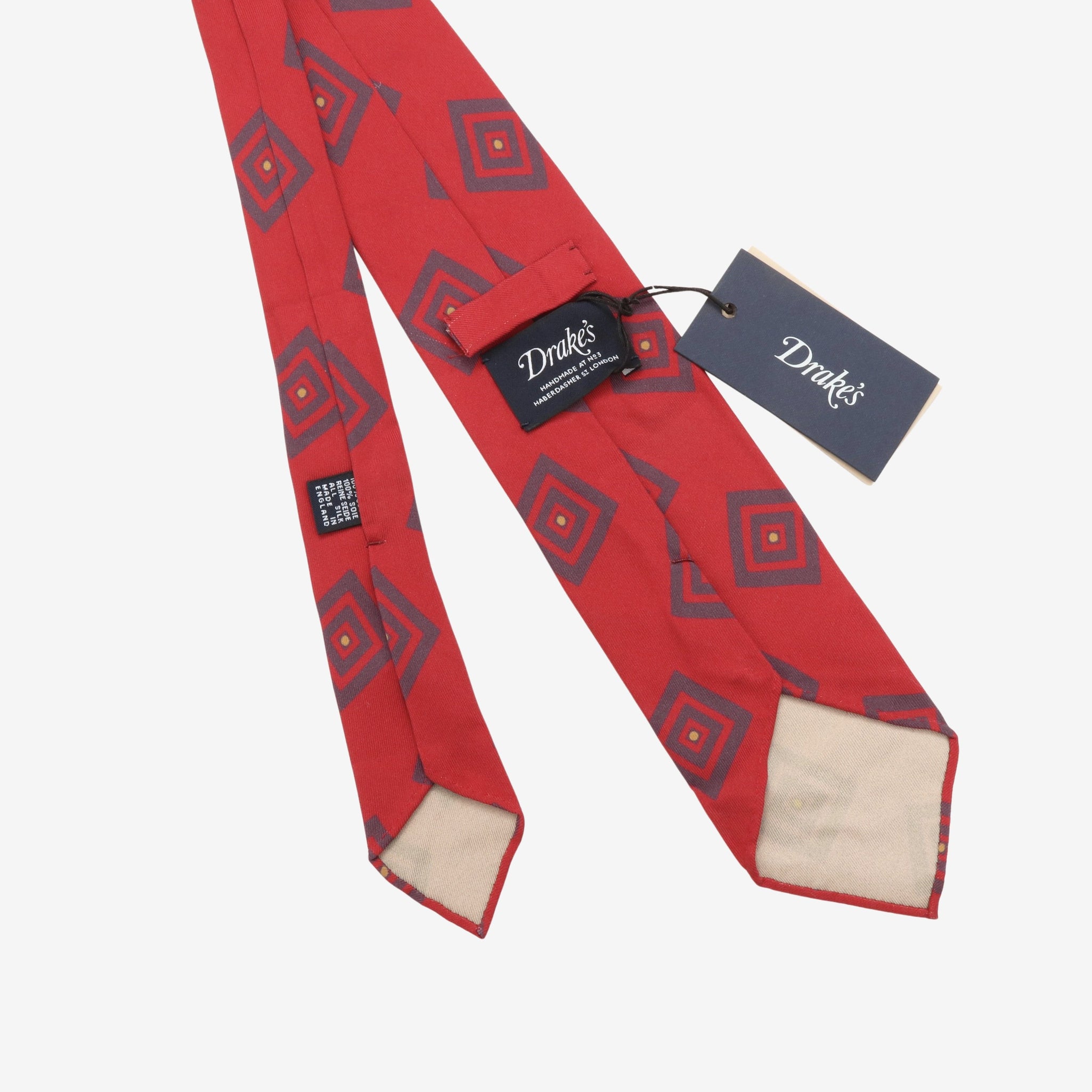 Micro Geometric Square Silk Tie