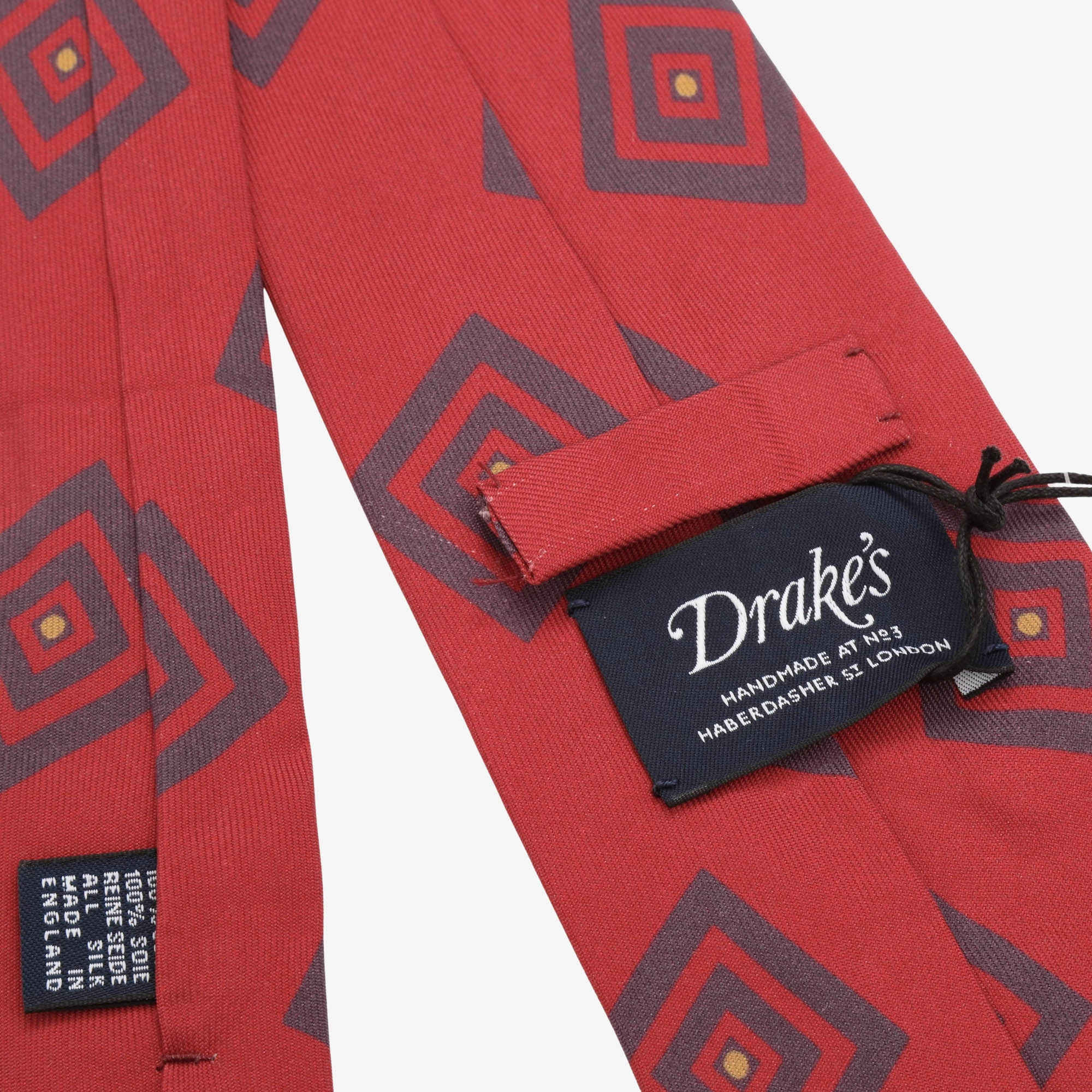Micro Geometric Square Silk Tie