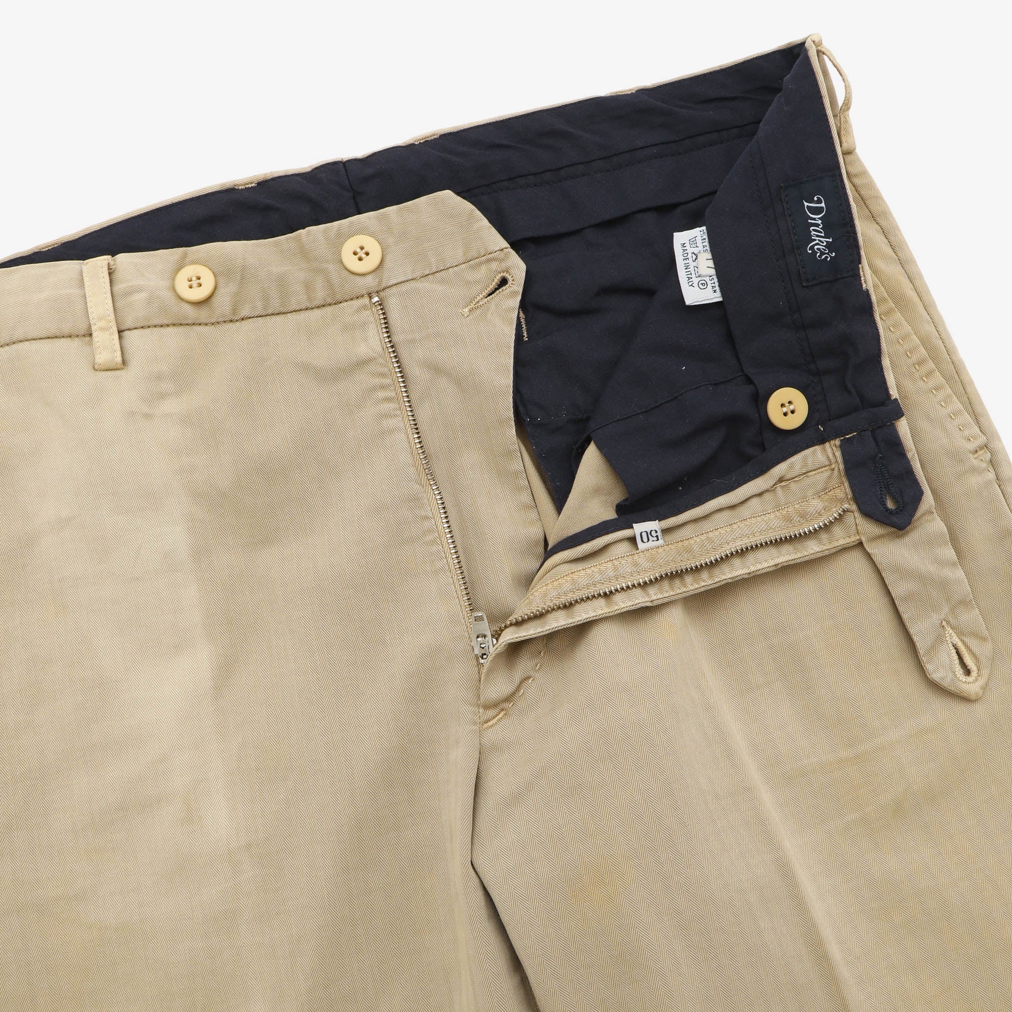 Herringbone Flat Front Trouser (33W X 30L)