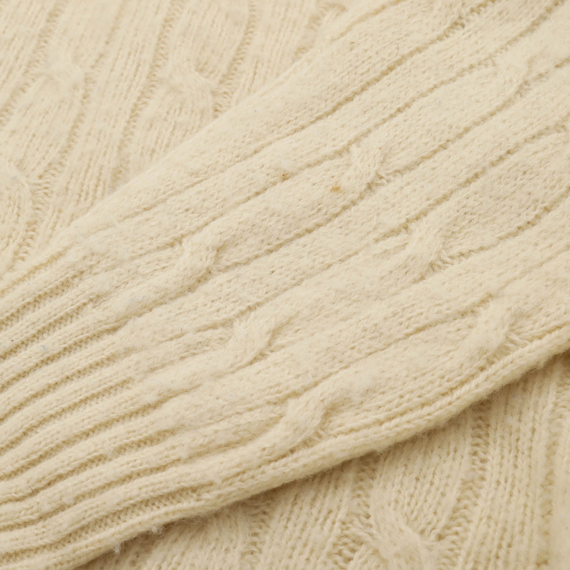 Shetland Cable Knit Crew Neck Sweater
