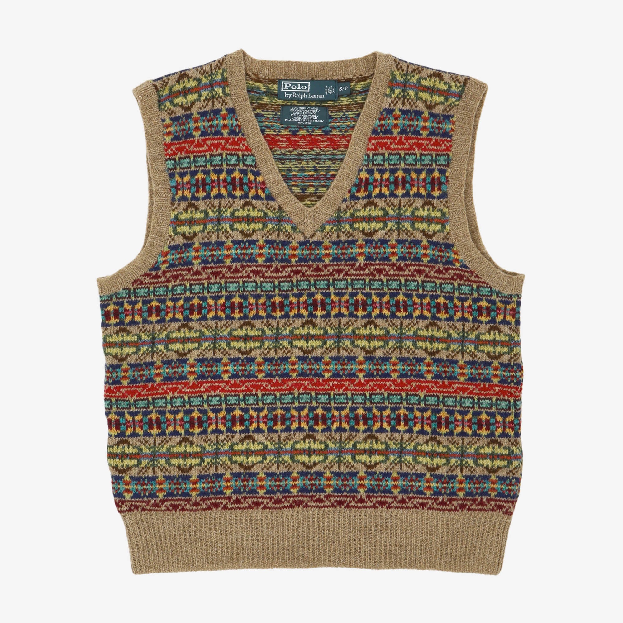 Fair Isle V Neck Sweater Vest