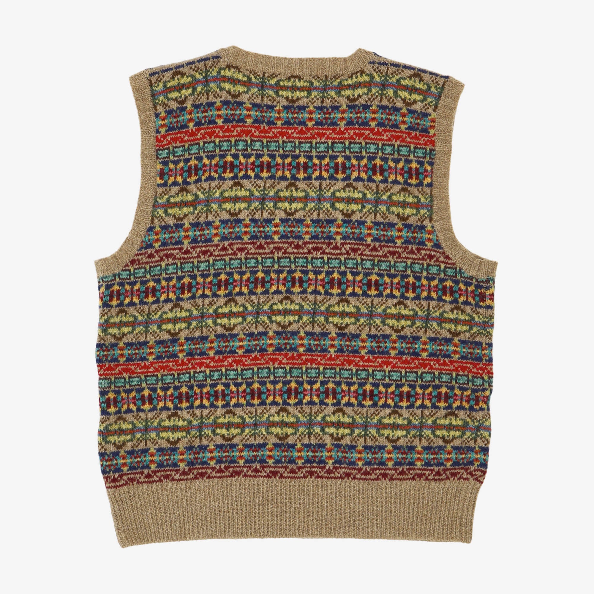 Fair Isle V Neck Sweater Vest