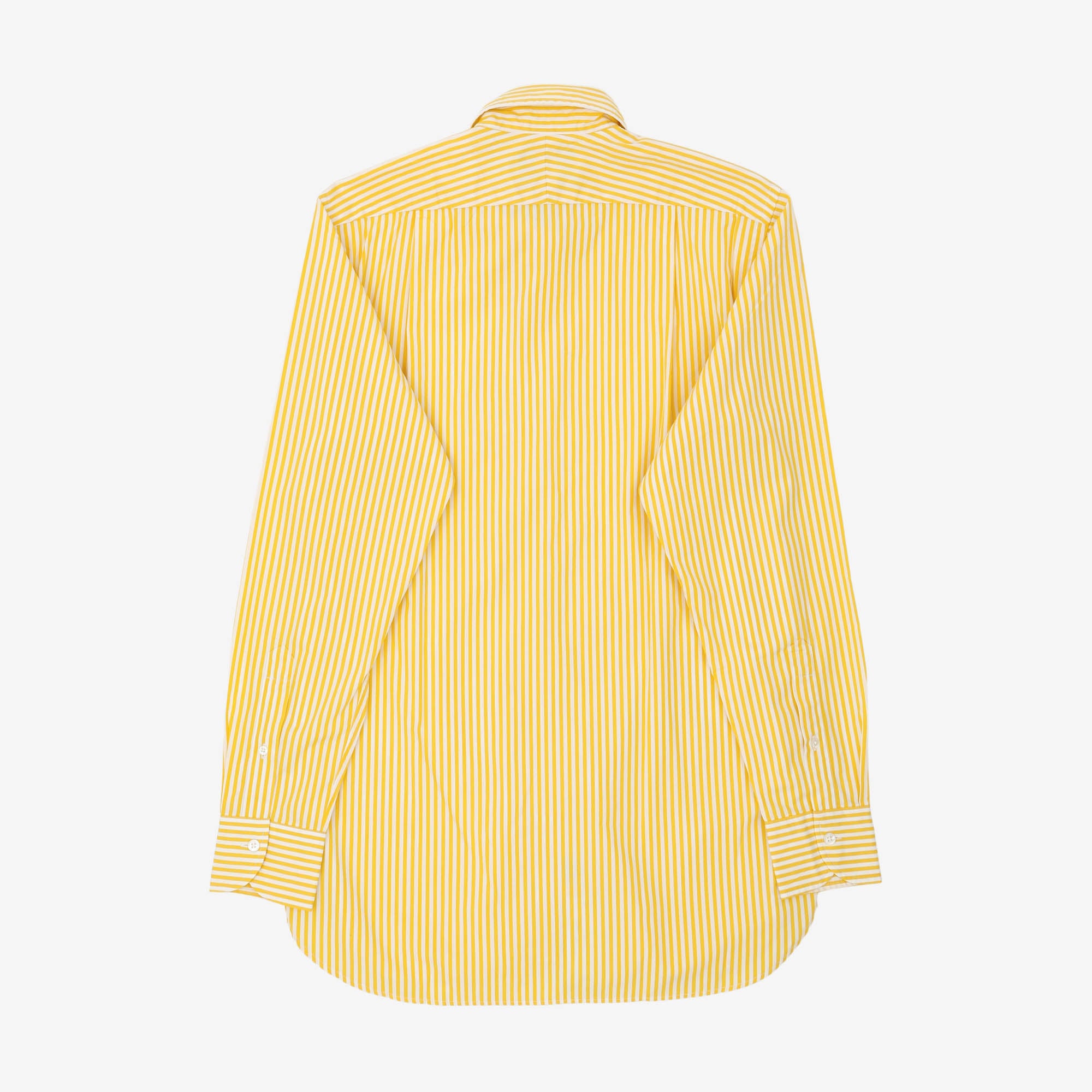Striped Long Point Collar Pocket Shirt