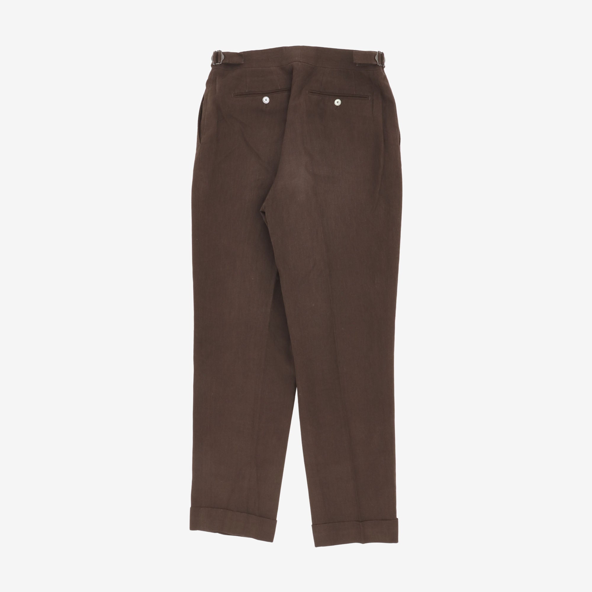 Sueded Linen Pleated Trousers (32W X 31L)