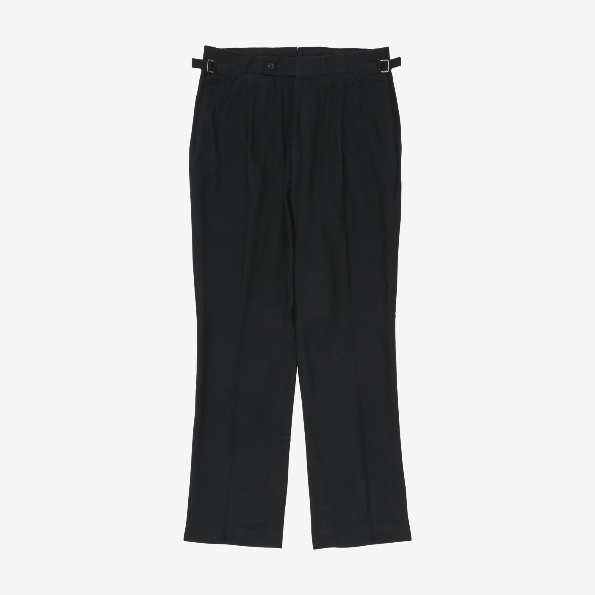 Flannel Twill Pleated Trousers (32W X 32.5L)