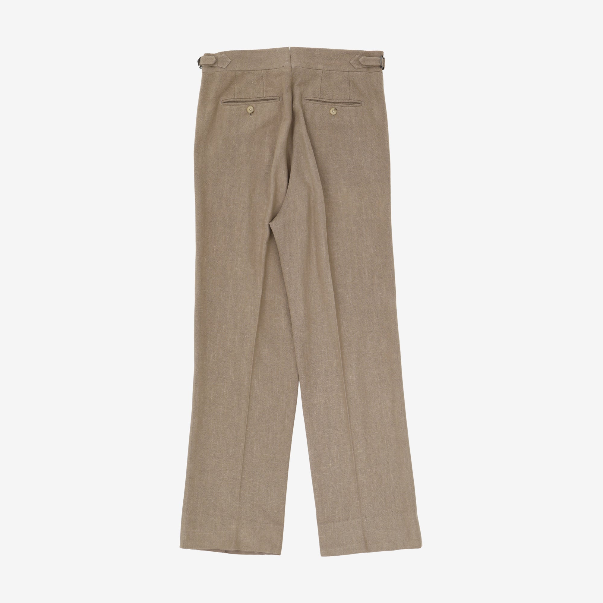 Stonewashed Linen Oscar Trousers (31W X 30.5L)